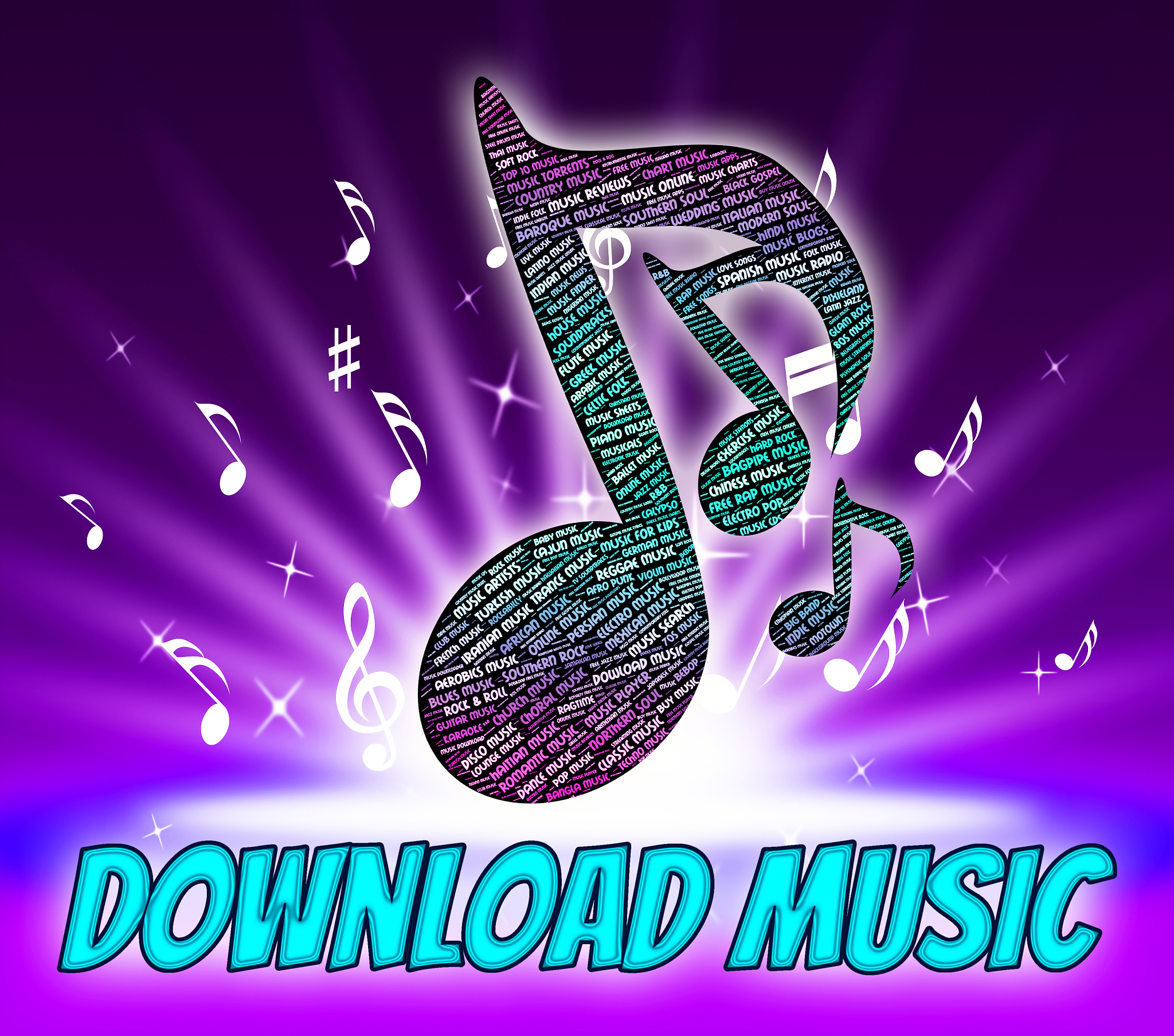 download music shows sound track and data