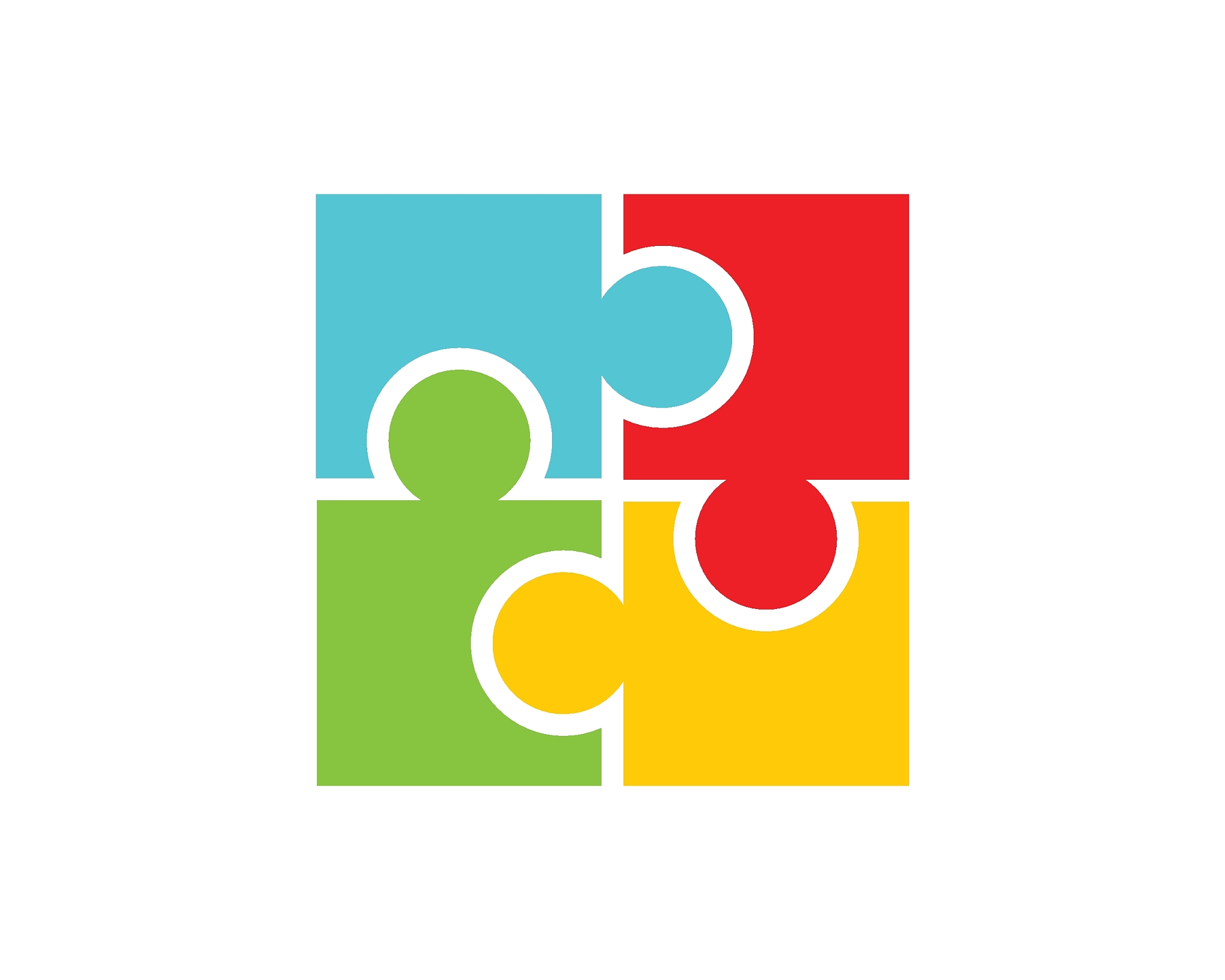puzzle and community social network logo icon illustration