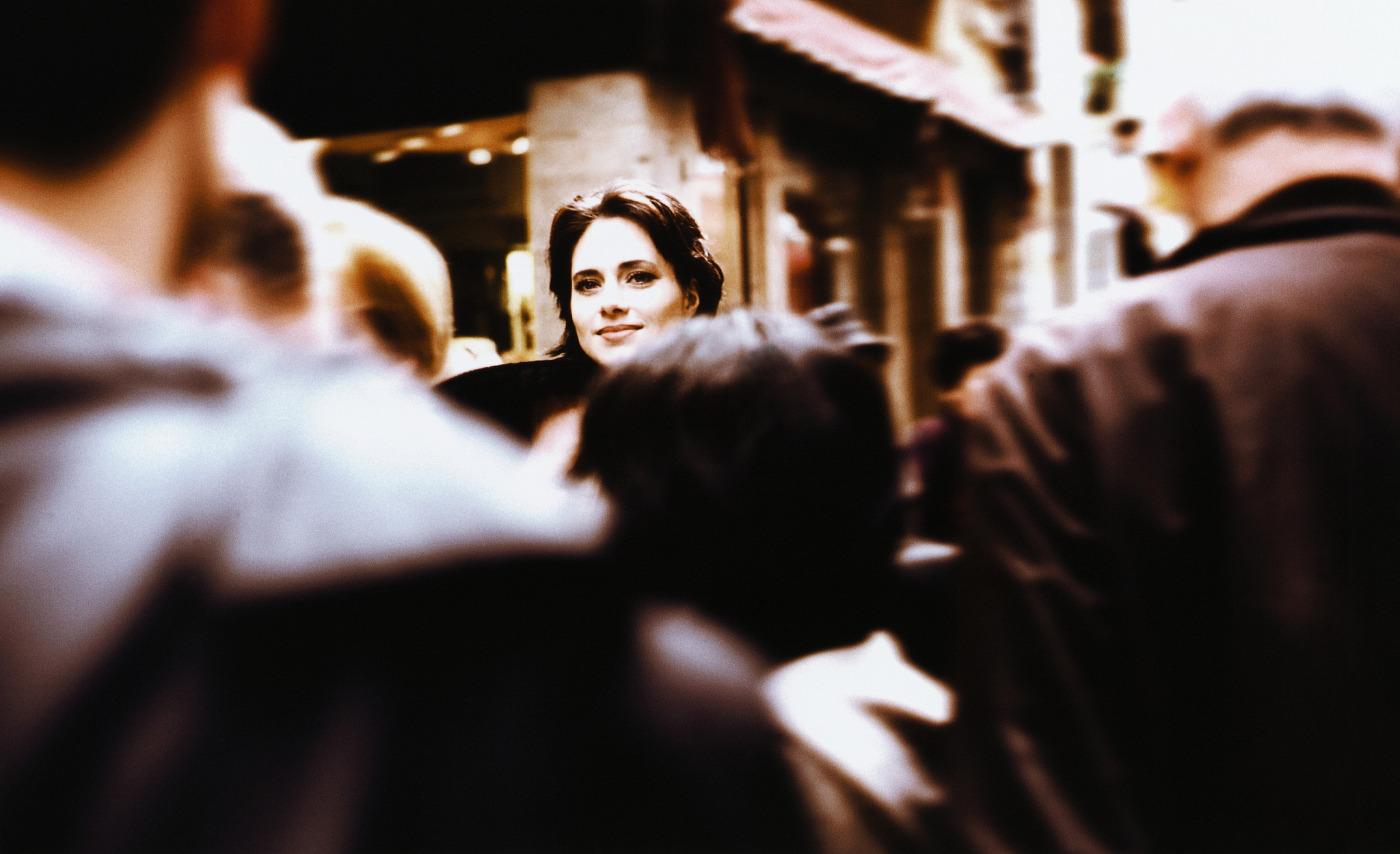 woman on crowded street