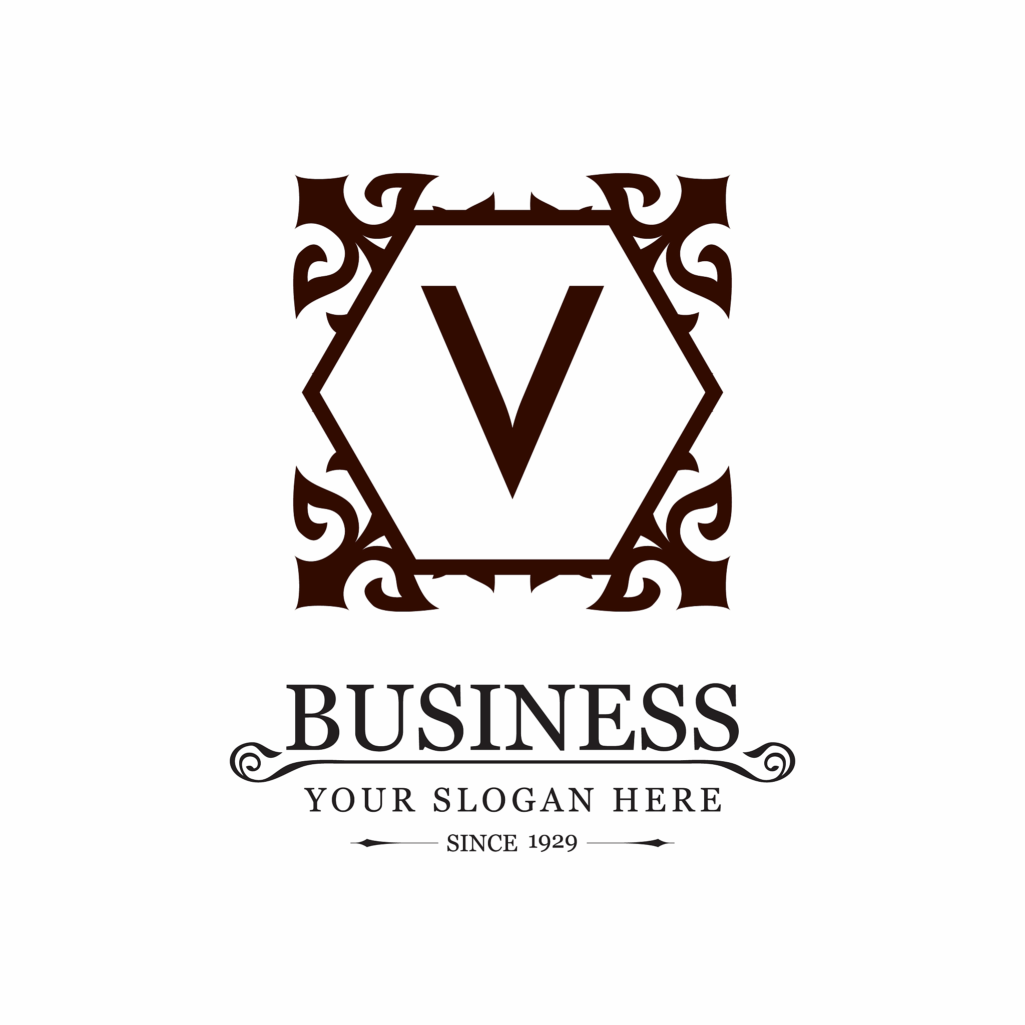 alphabetic logo design with elegent design and