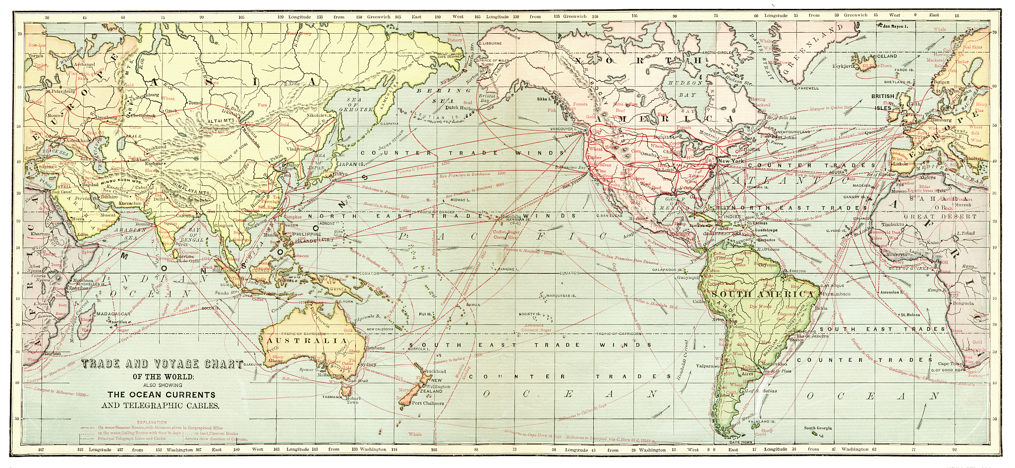 world map 1899