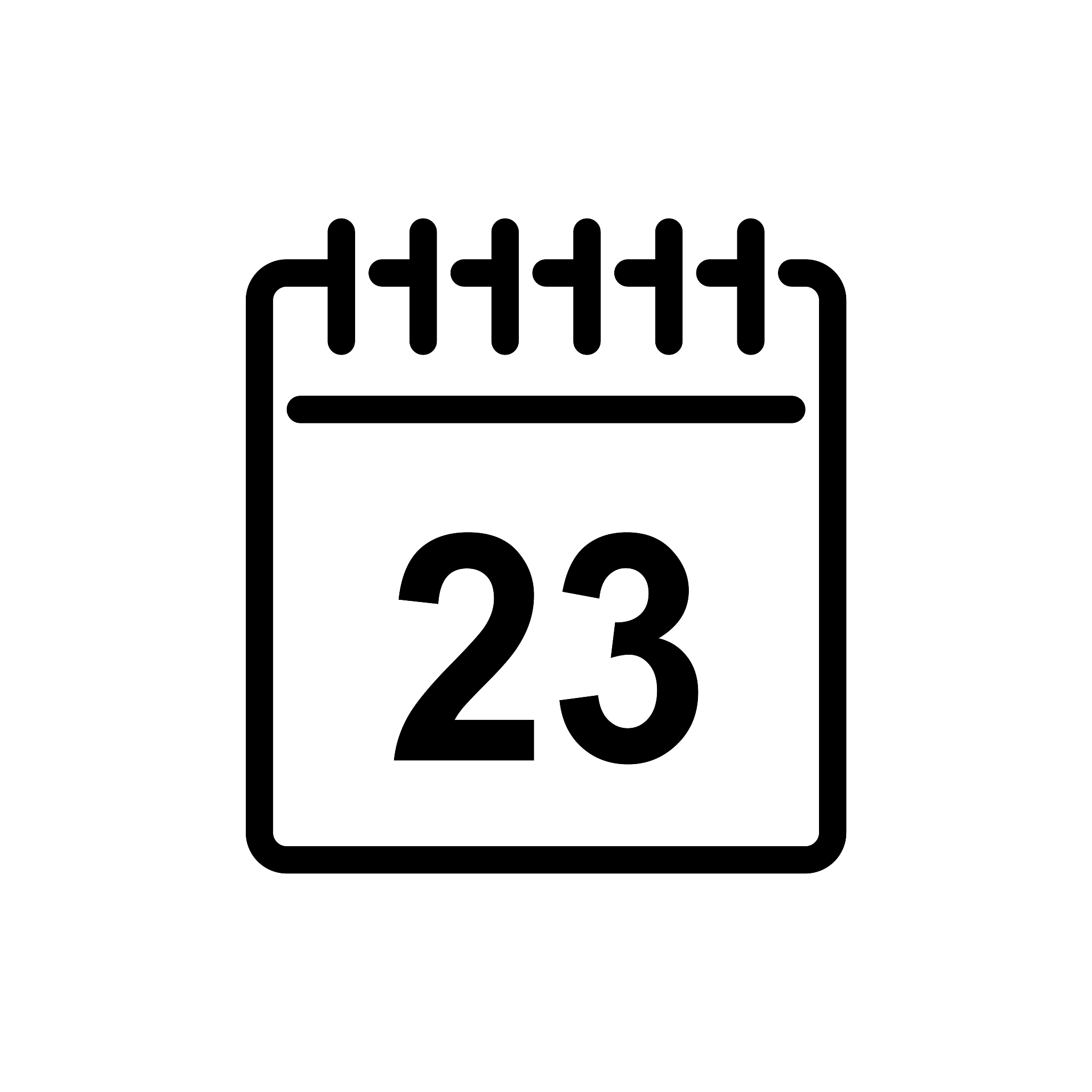 calendar vector line icon