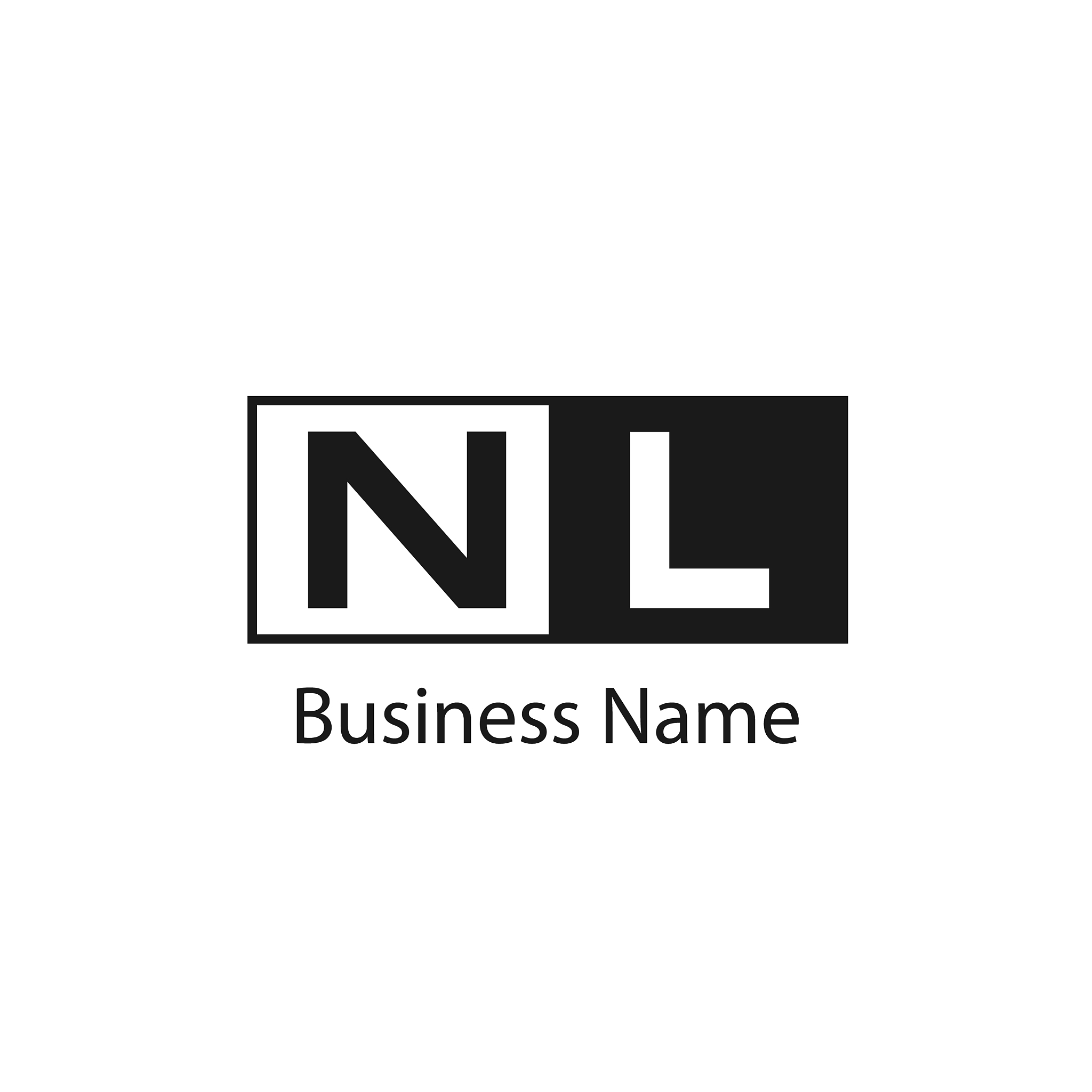 initial letter nl logo template design