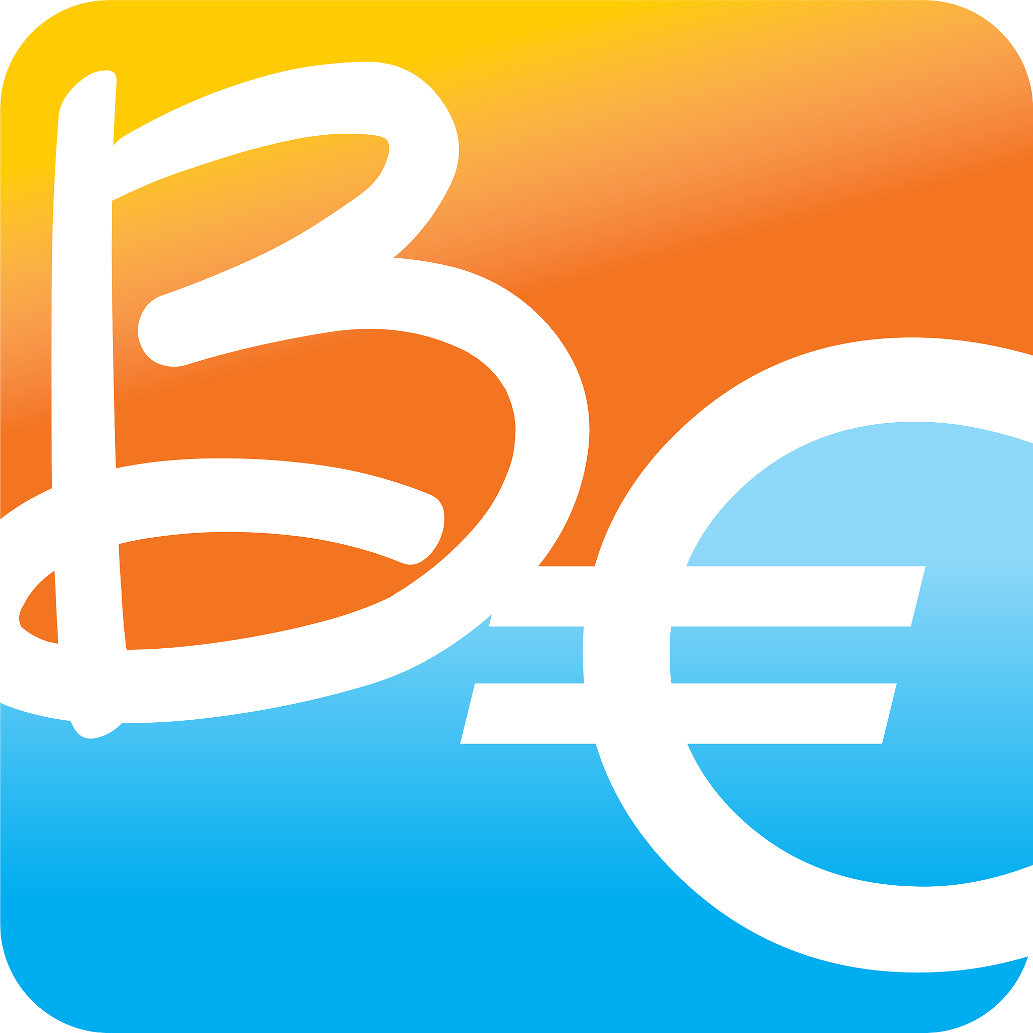 modern logo solution letter be