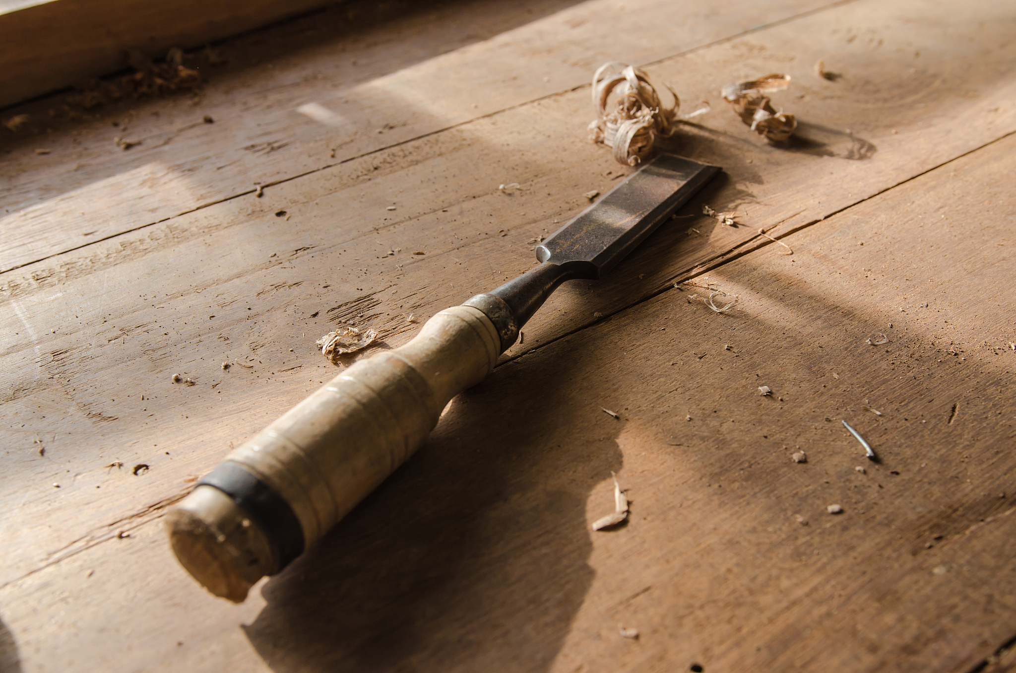 the carpenter was working furniture wood in studio