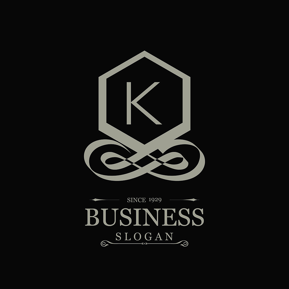 alphabetical logo design and typography vector