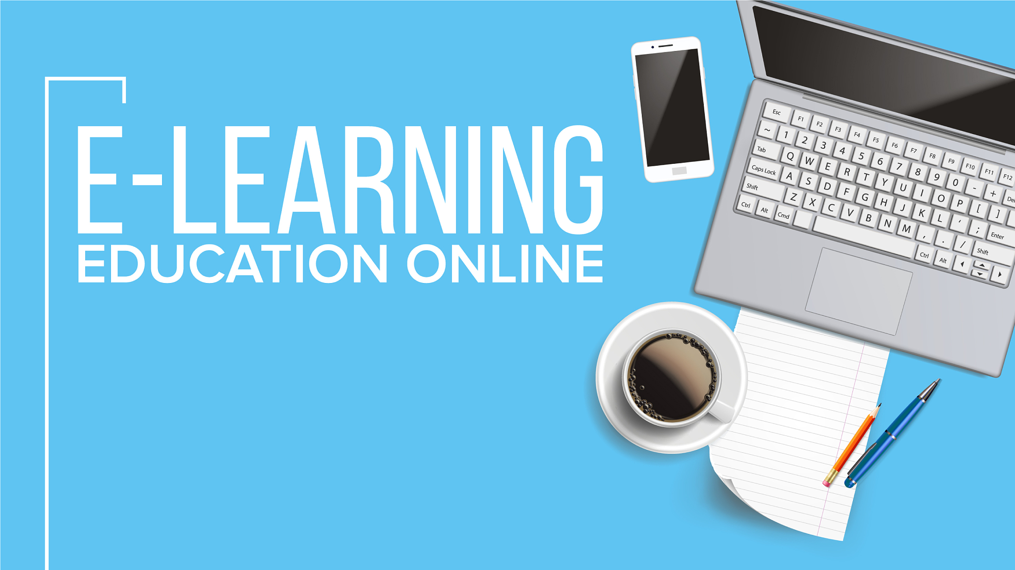 e-learning online education web banner