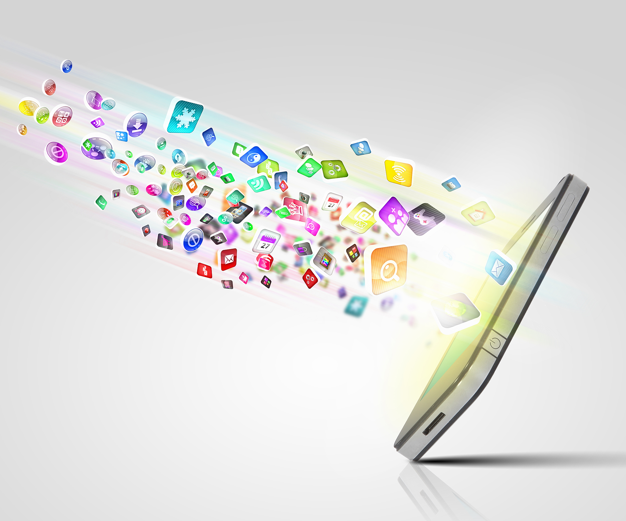 modern technology media. media technology illustration with mobi