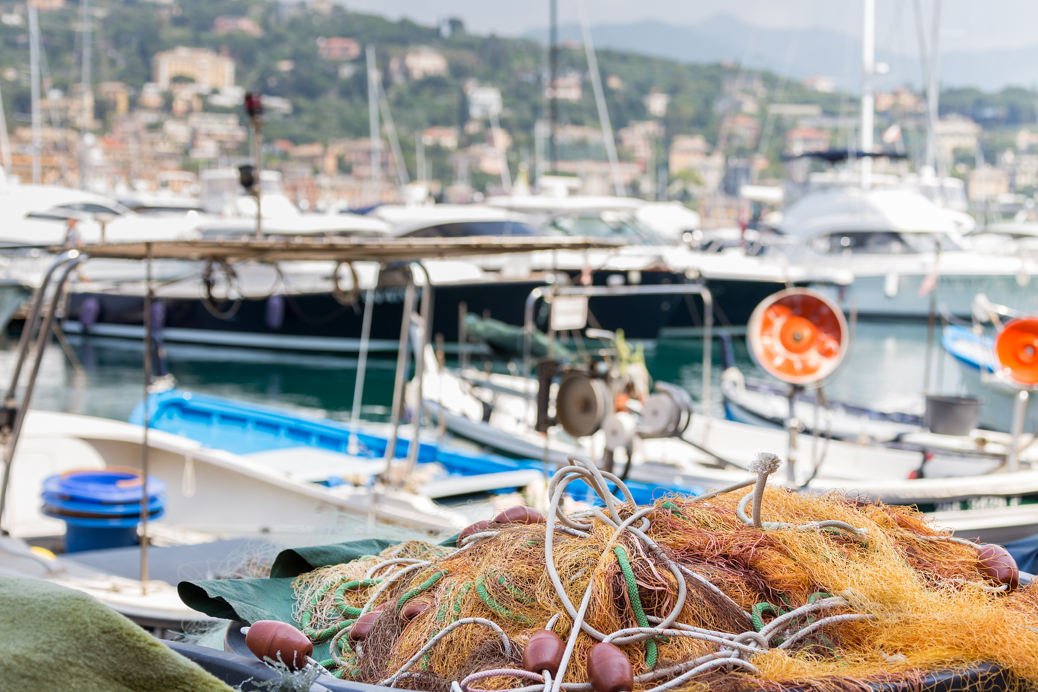 fishing net in port