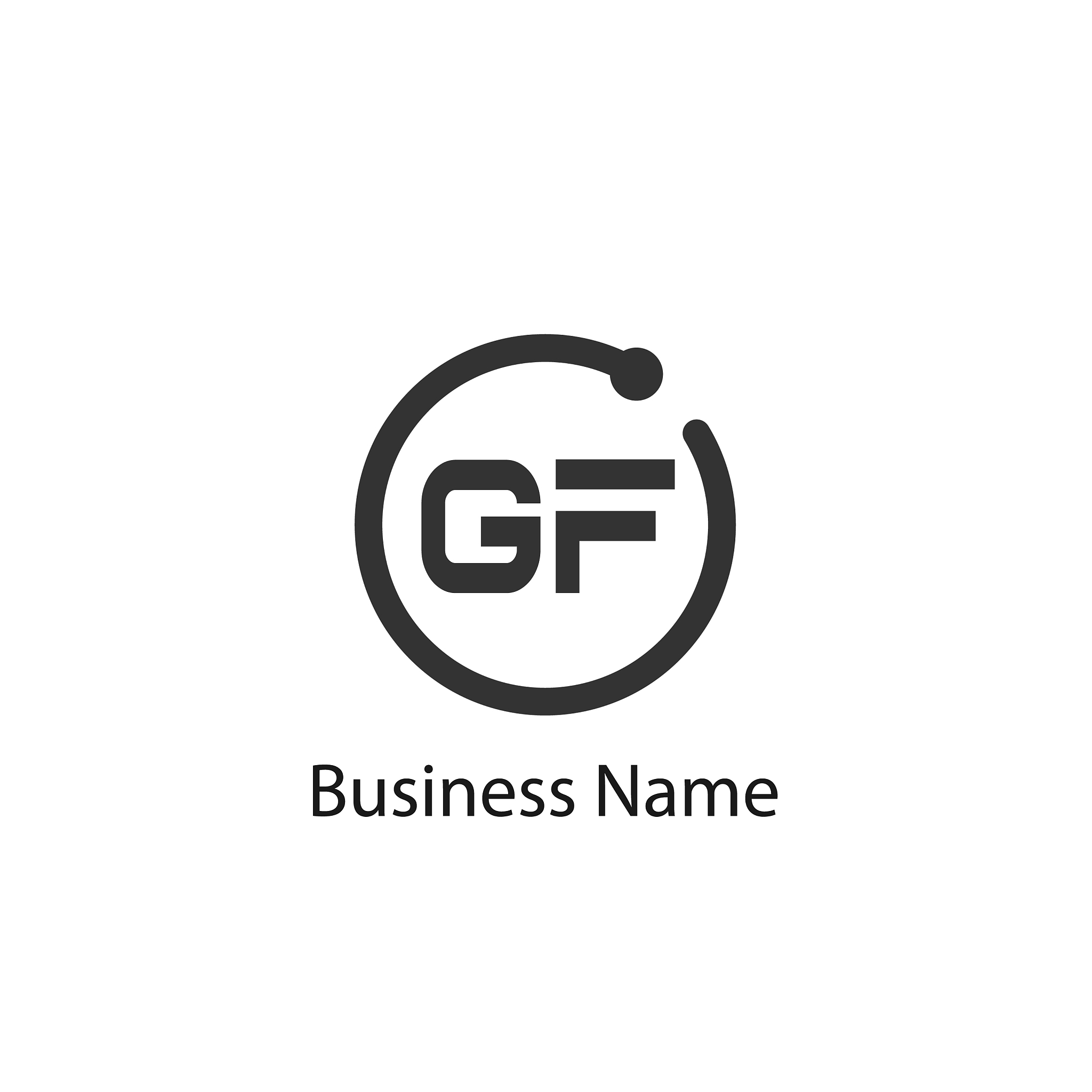 initial letter gf logo template design