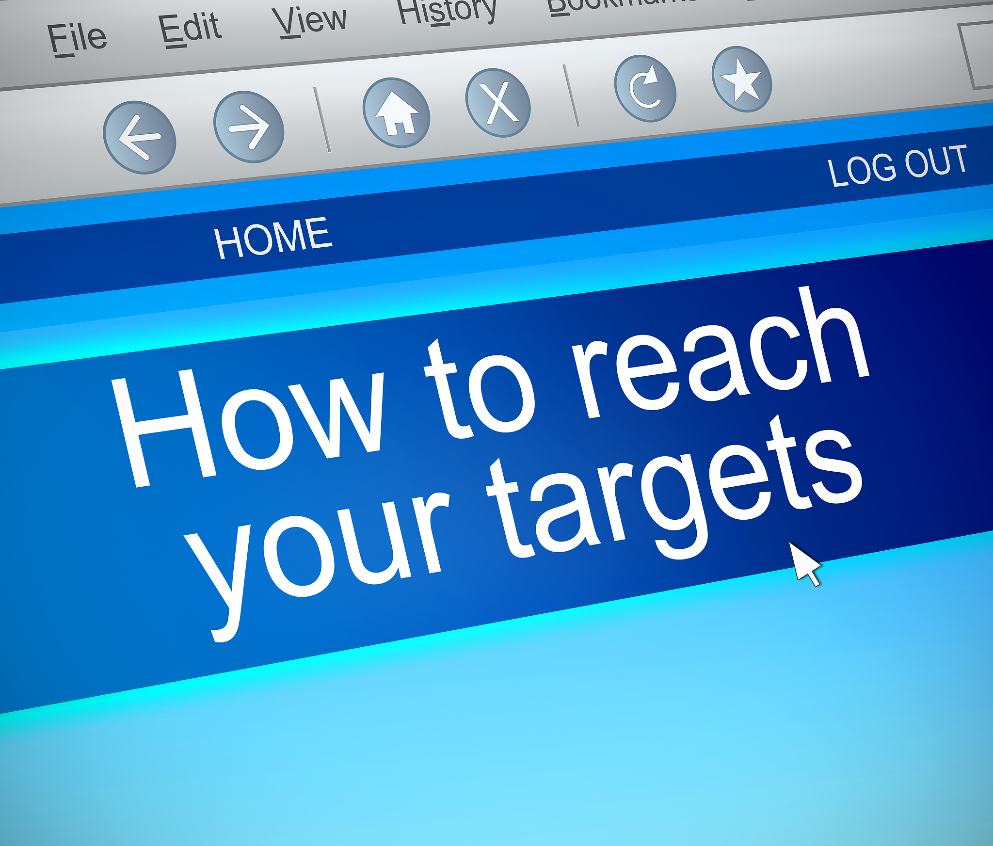 reaching targets concept.