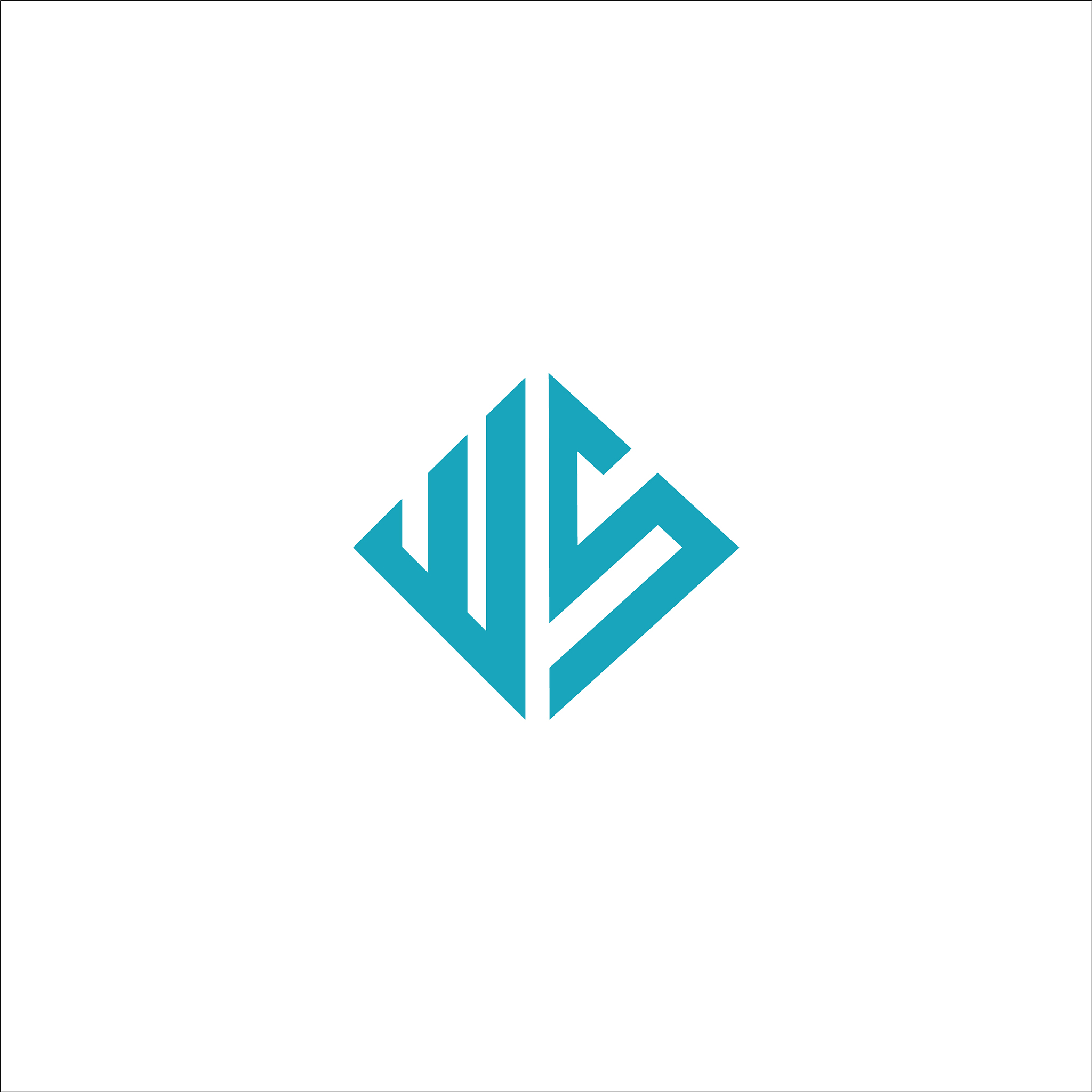 initial letter ws or sw logo design template