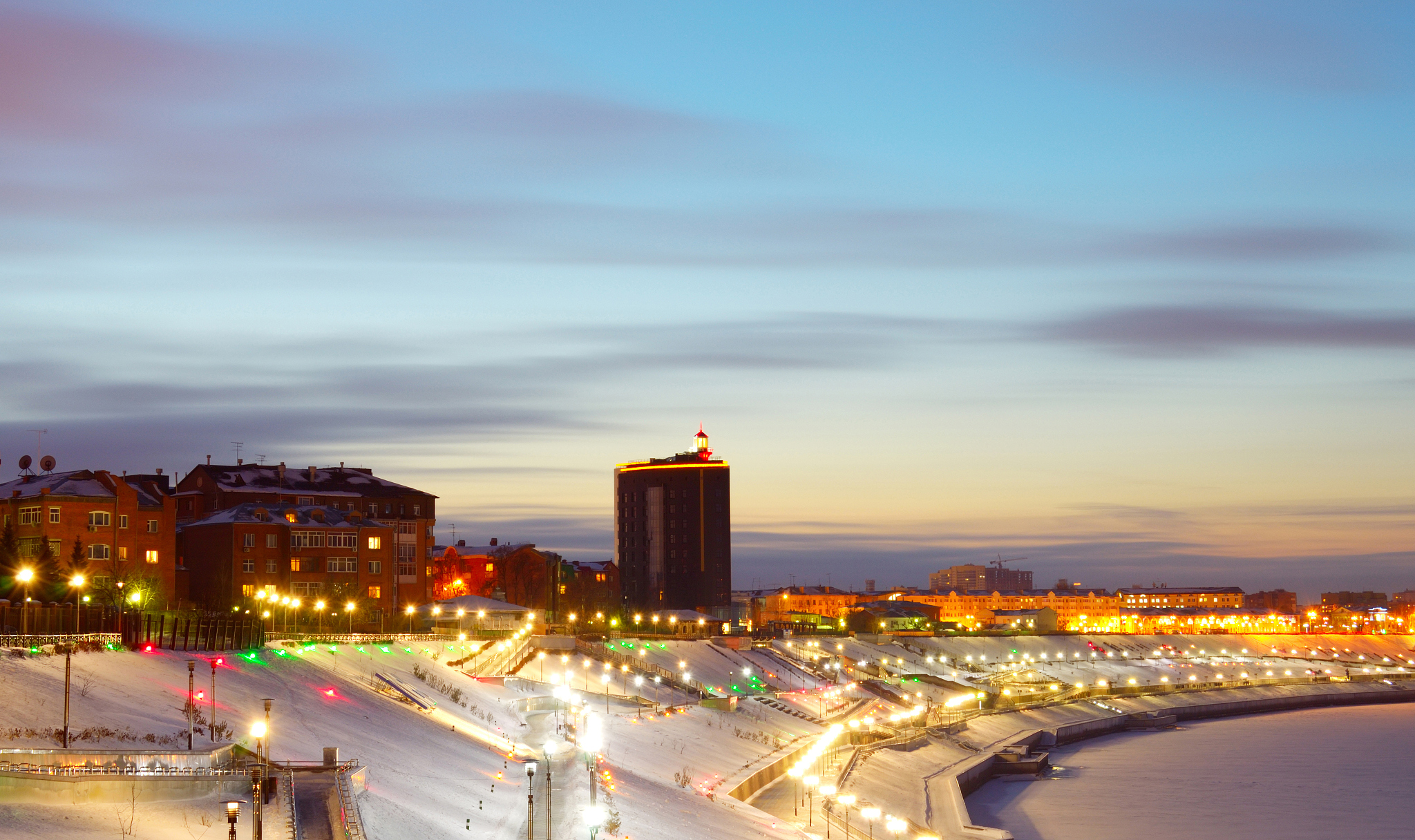 view of the tyumen embankment