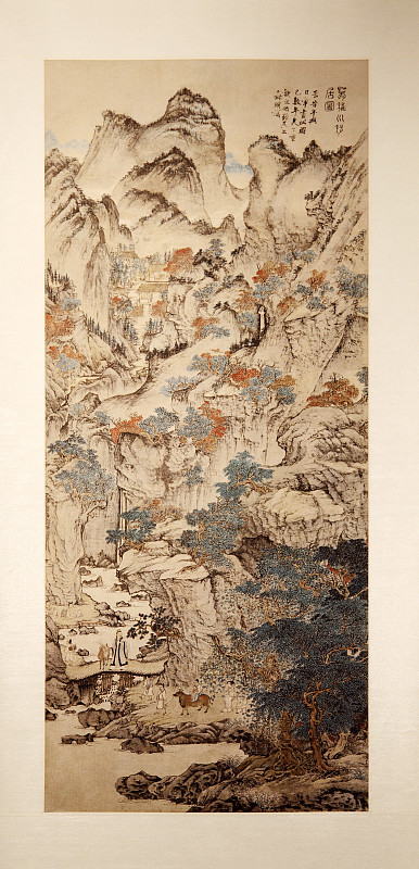 清代画家关槐《上塞锦林图》作品赏析：繁华市井与清雅山水