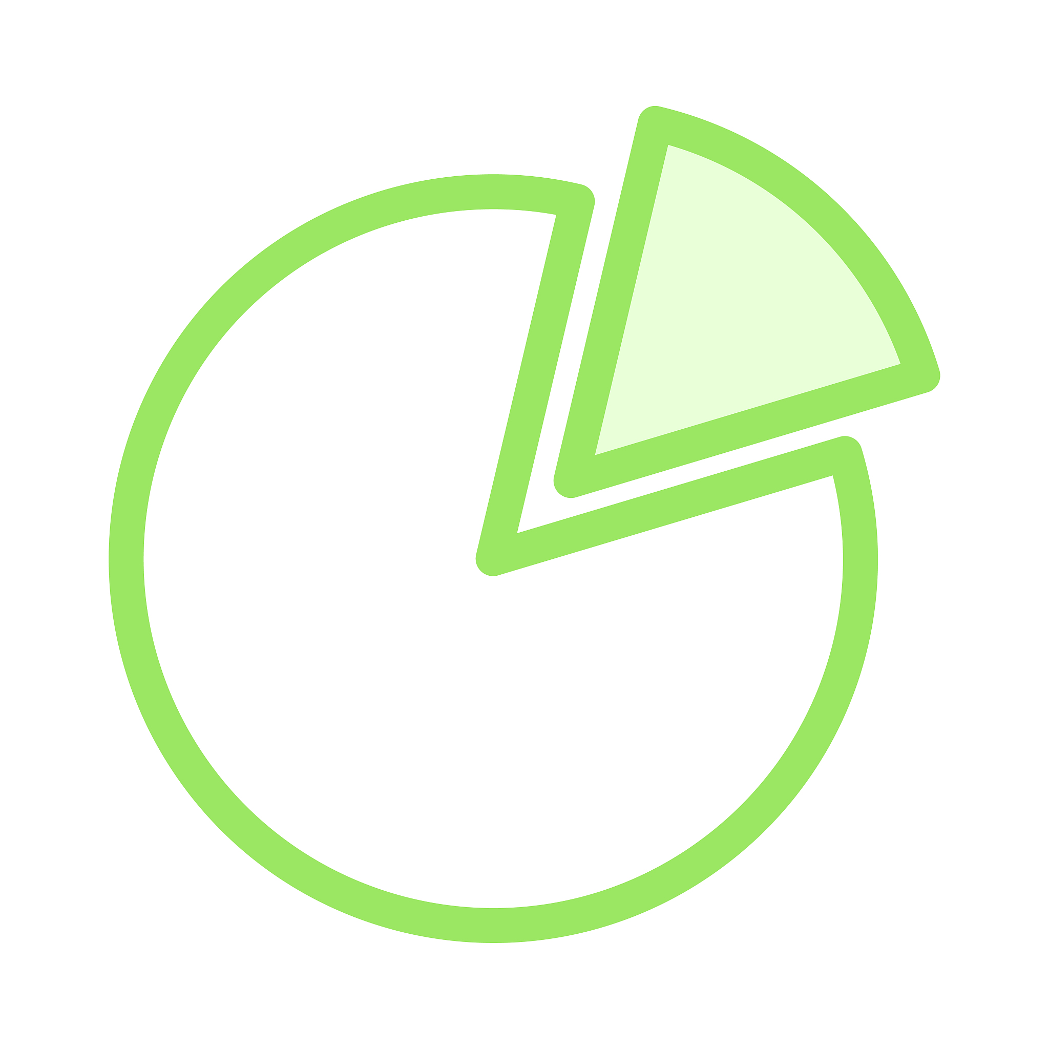 pie graph colour line vector icon