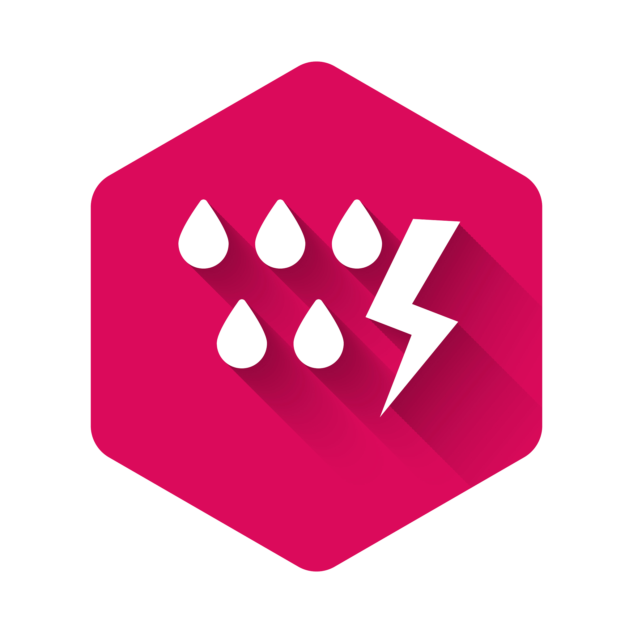white storm icon isolated with long shadow drop