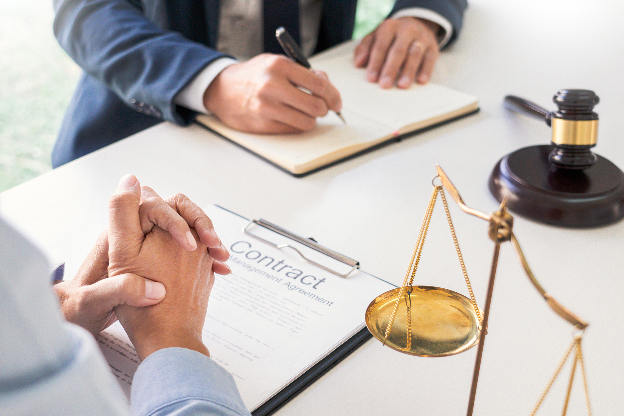 midsection of lawyers working in office