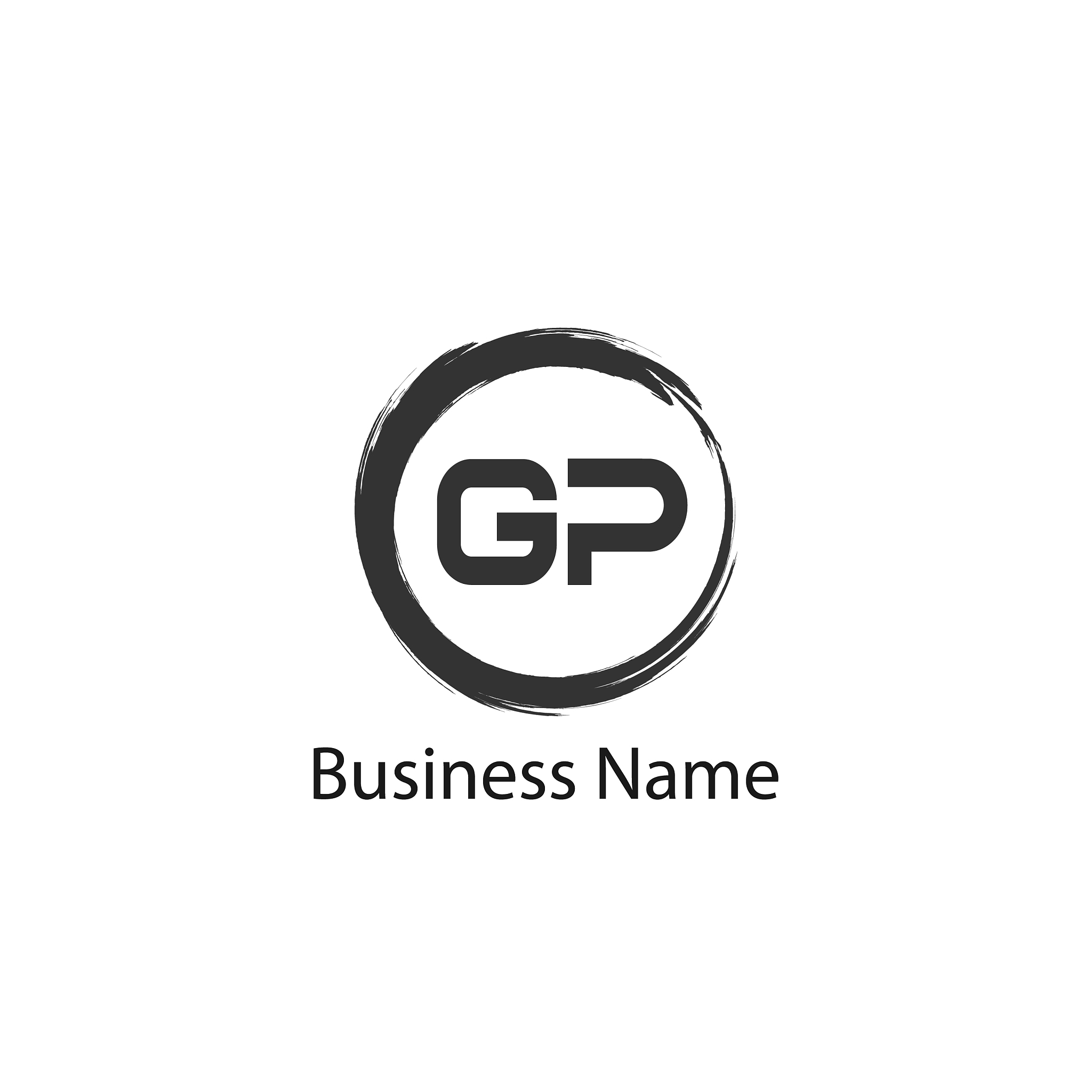 initial letter gp logo template design