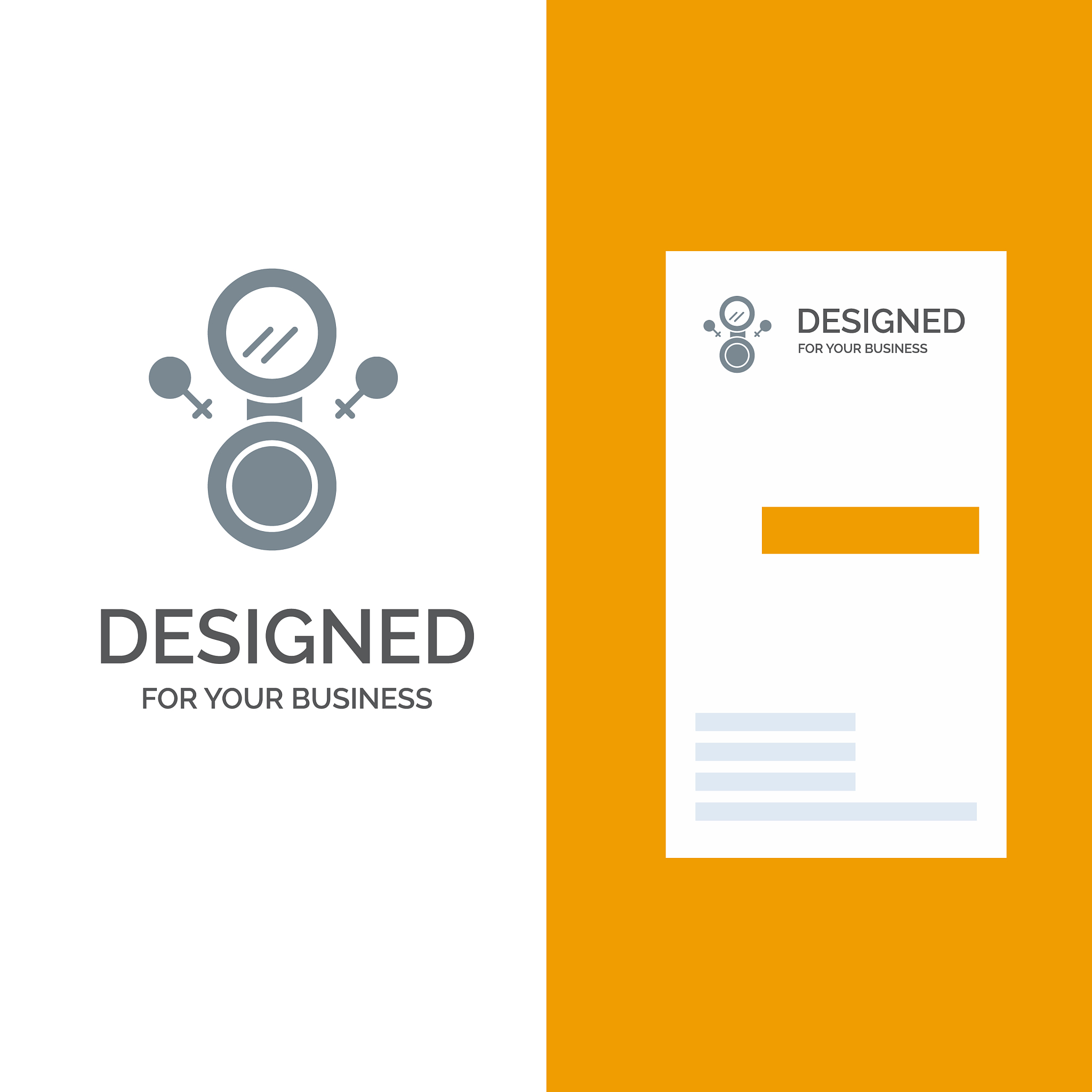 mirror eight symbol grey logo design and business