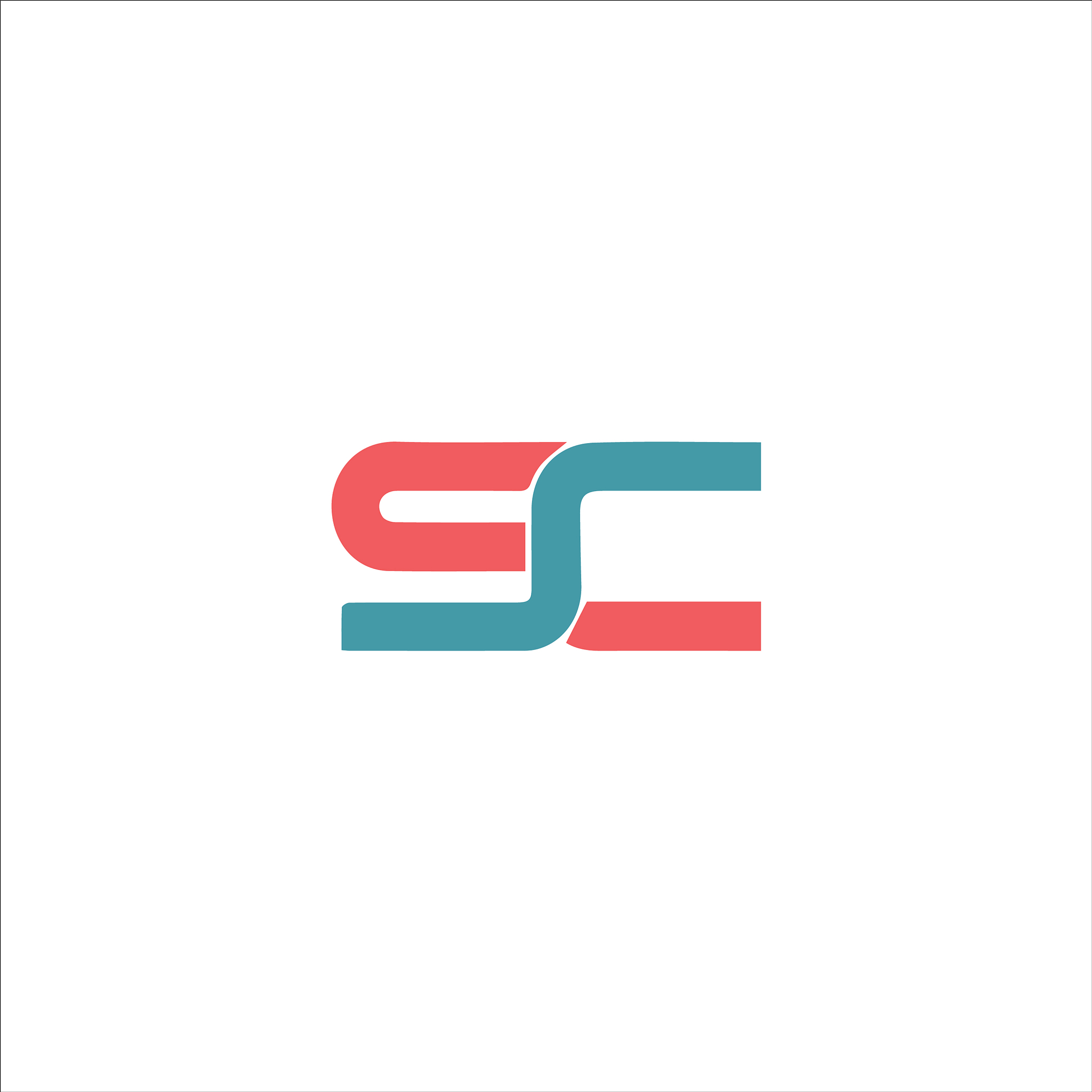 cs and sc creative initial based letter