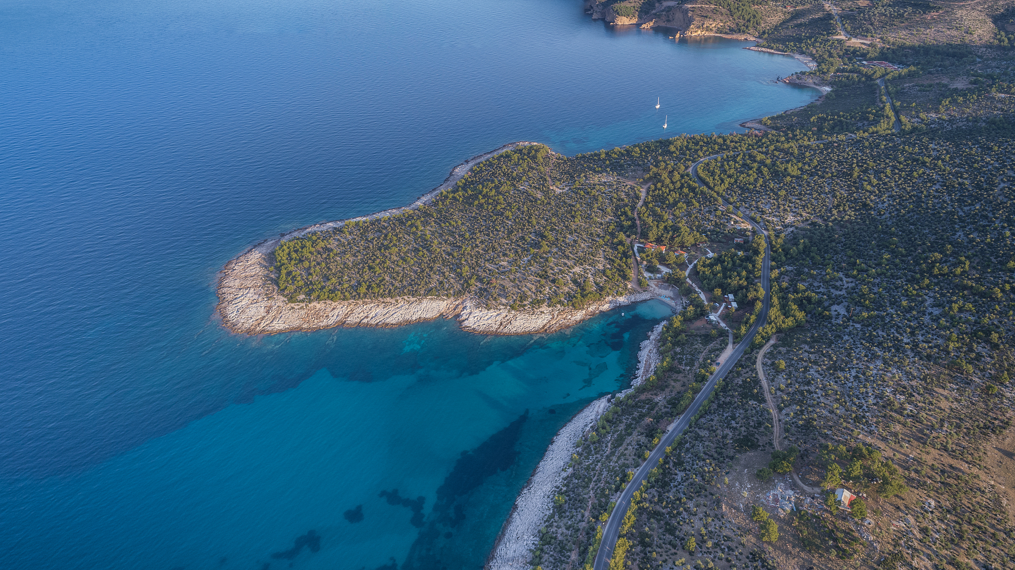 isidora beach. thassos island, greece