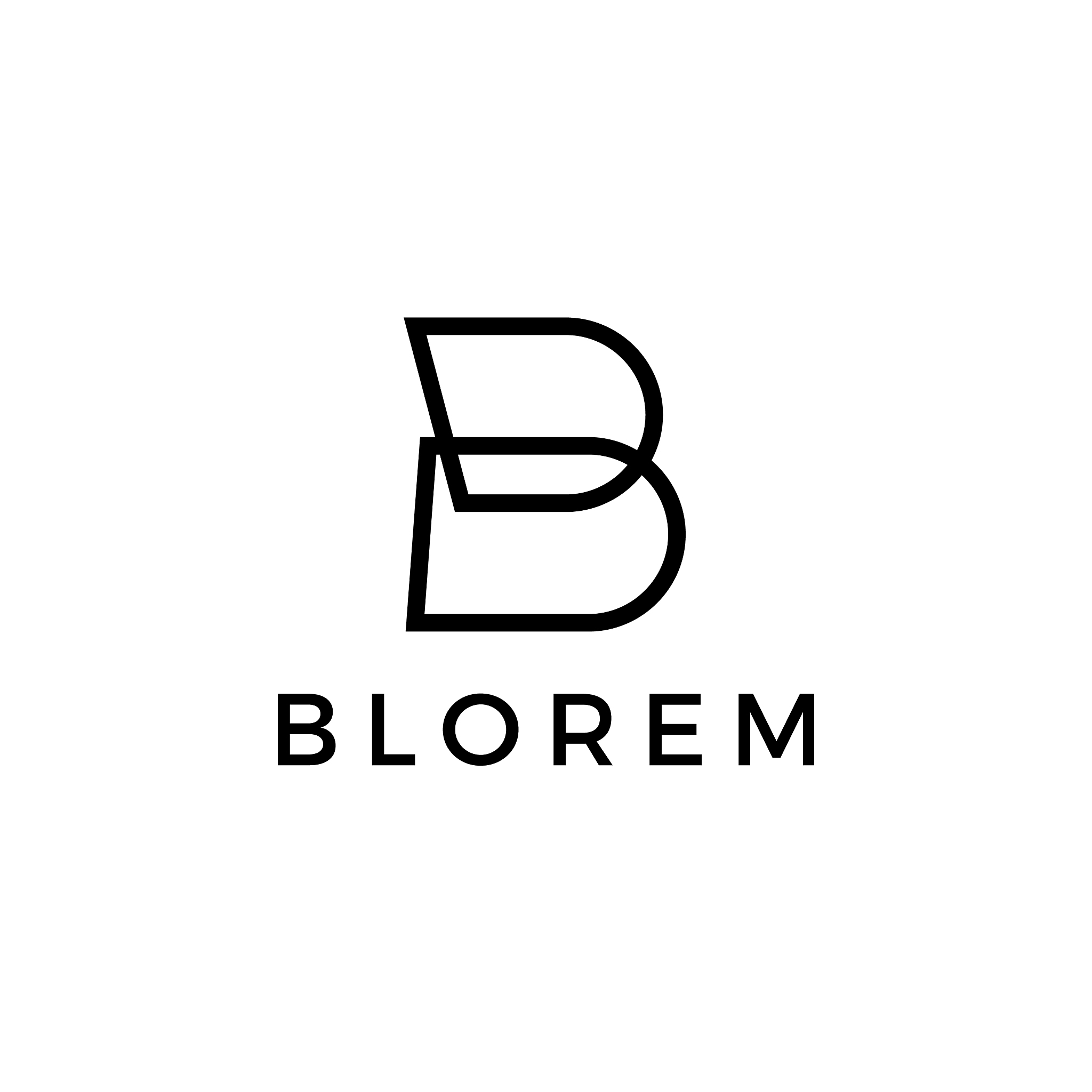 b letter line logo icon