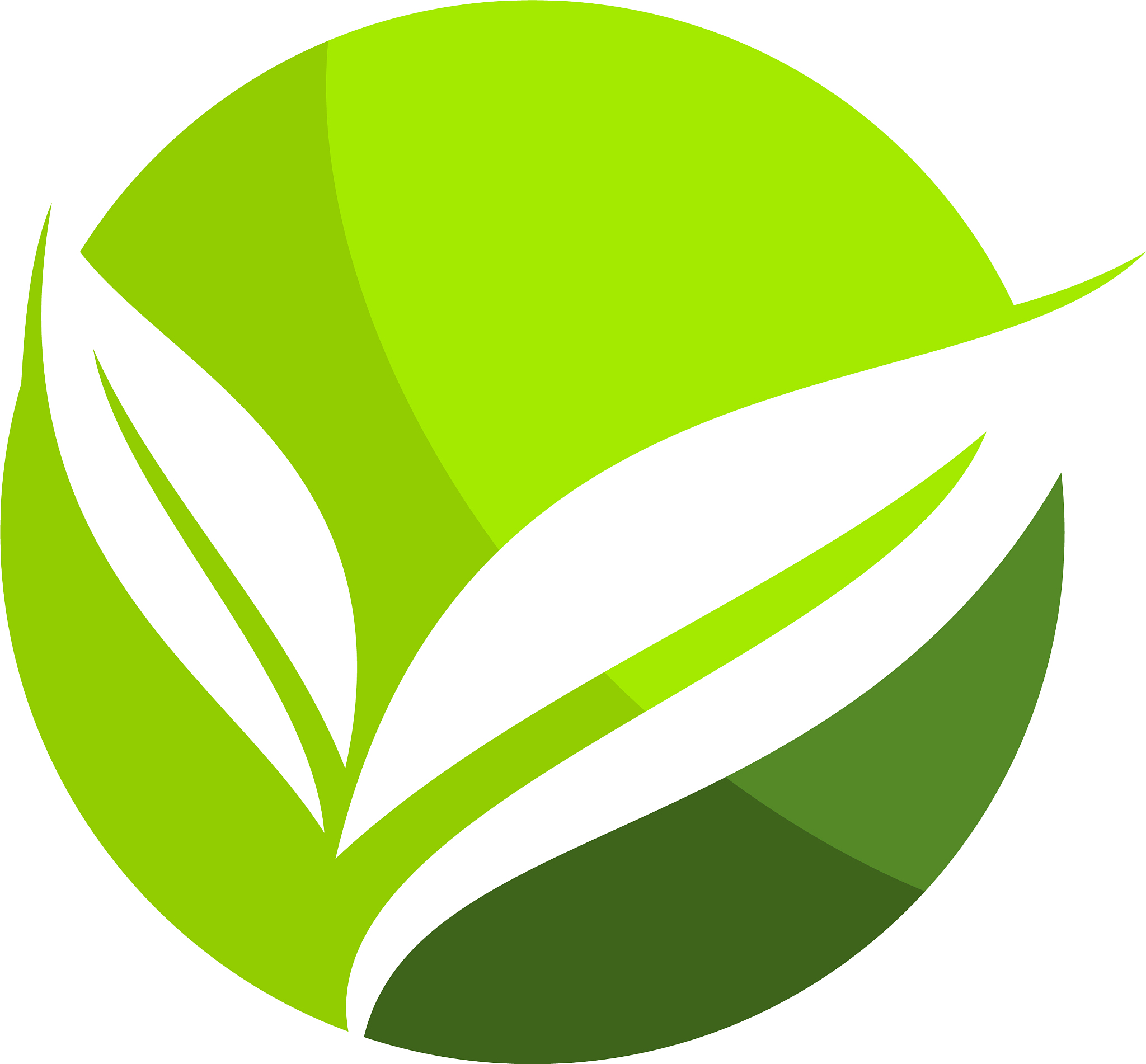 green leaf logo design template