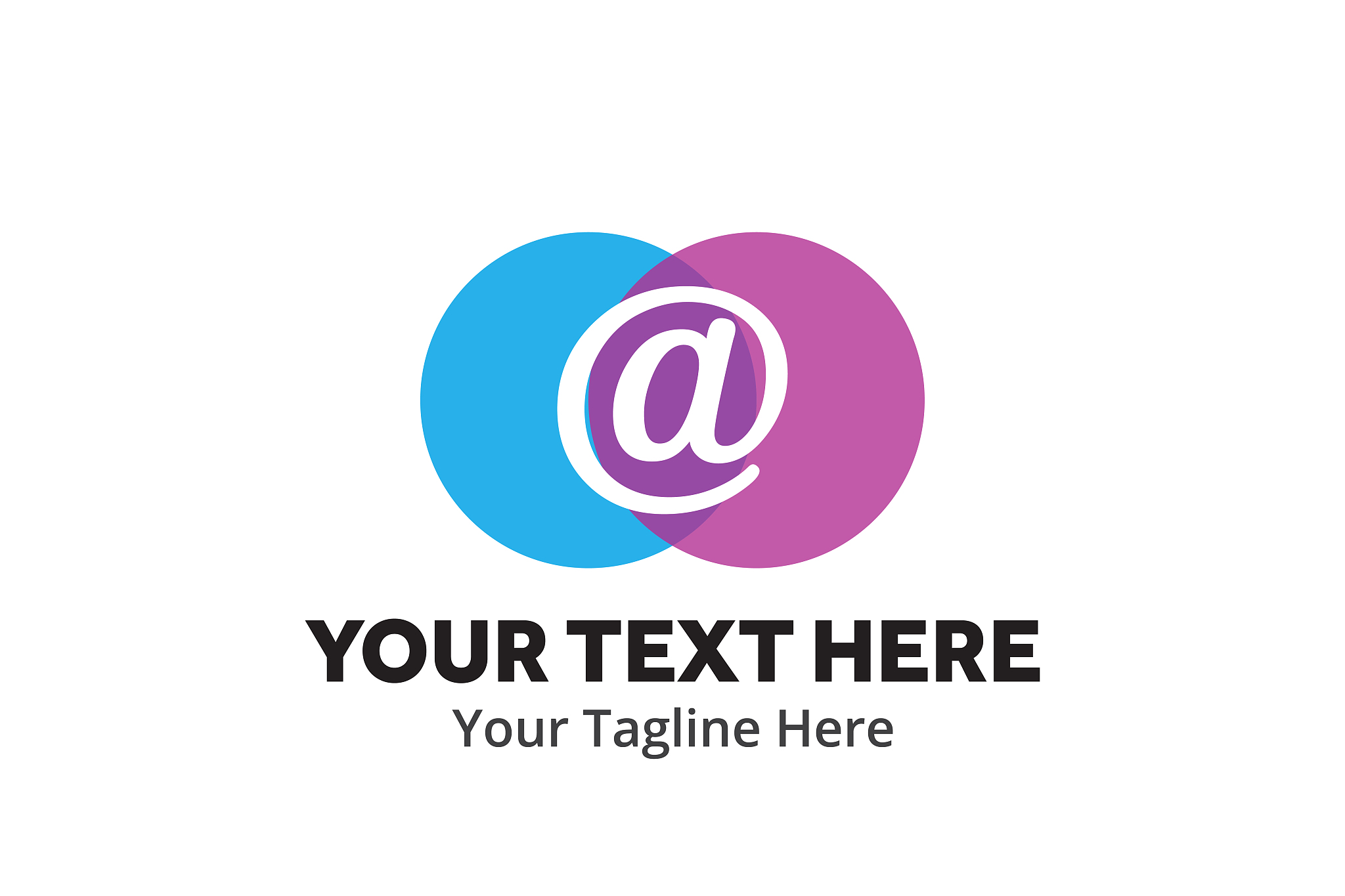 unique email message simple logo creative design in flat style w