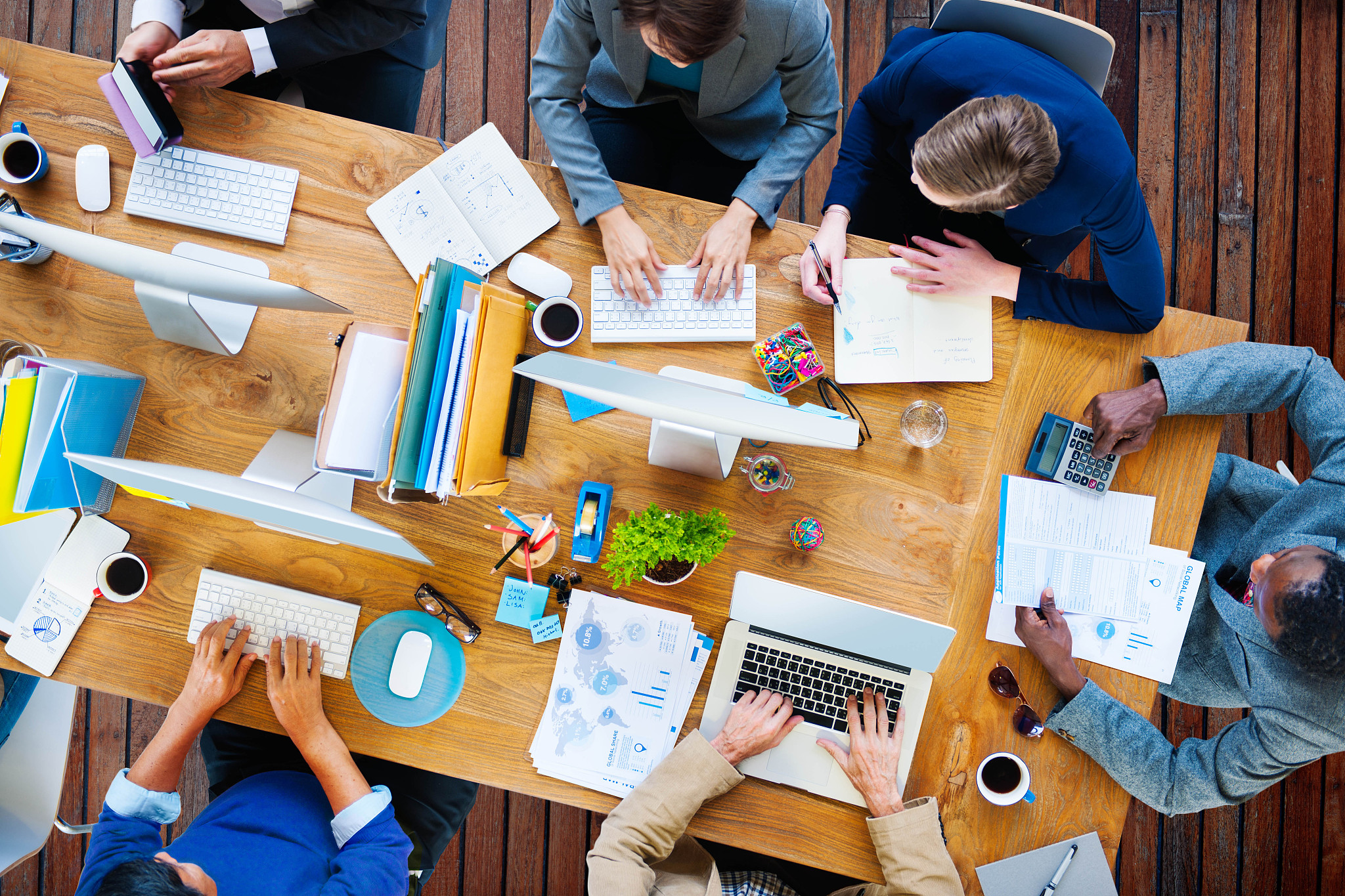 business people working office corporate team concept