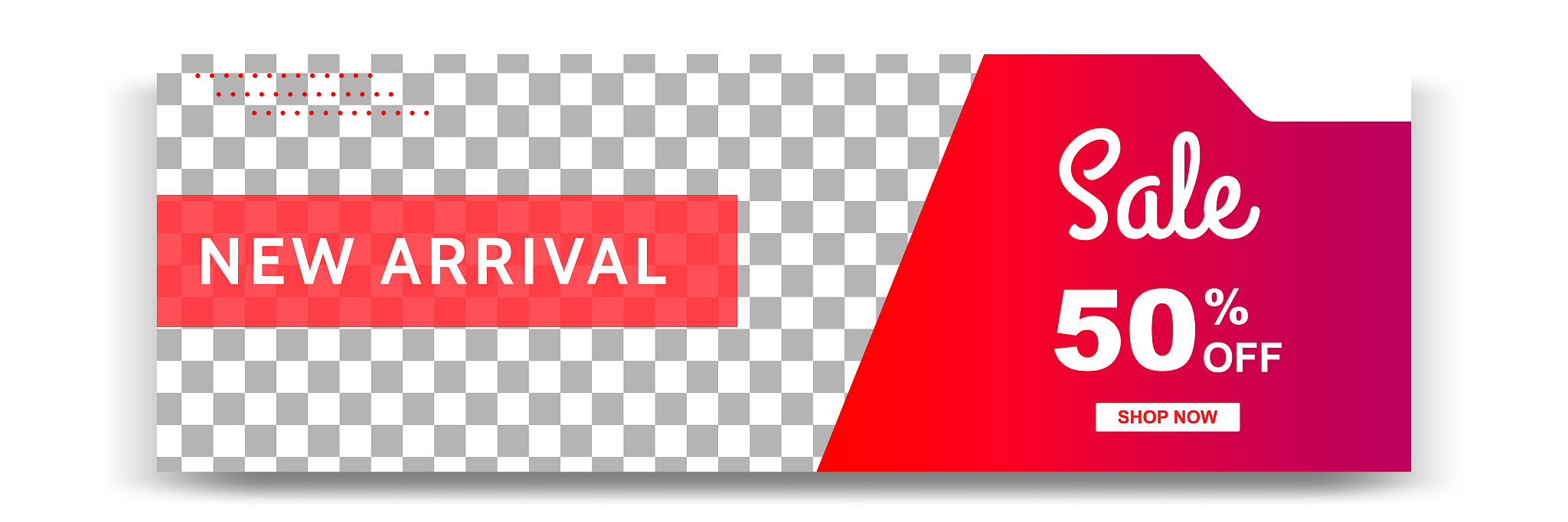 horizontal web banner for sale discount promotion with fluid wav