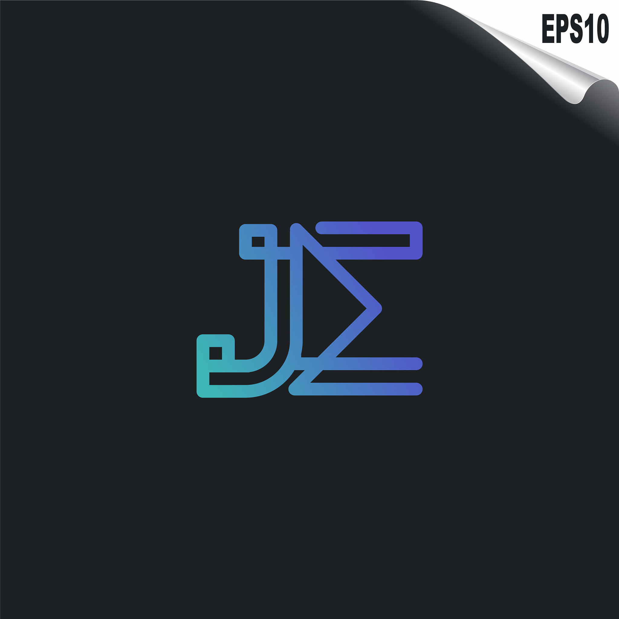 initial je logo monogram design template simple