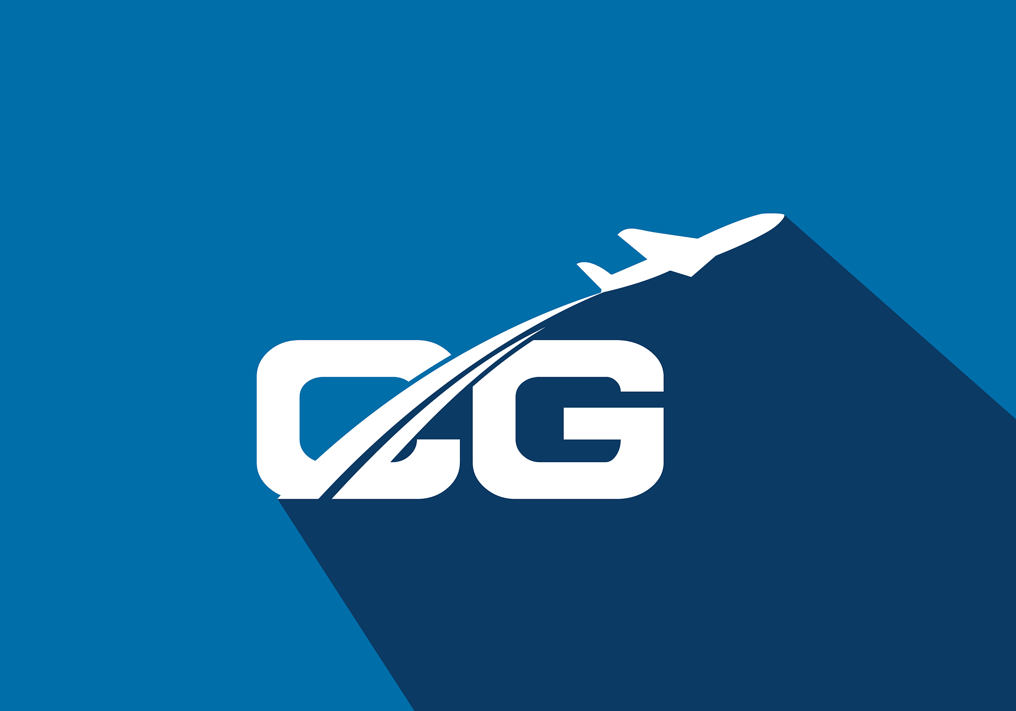 initial letter c and g with aviation logo design