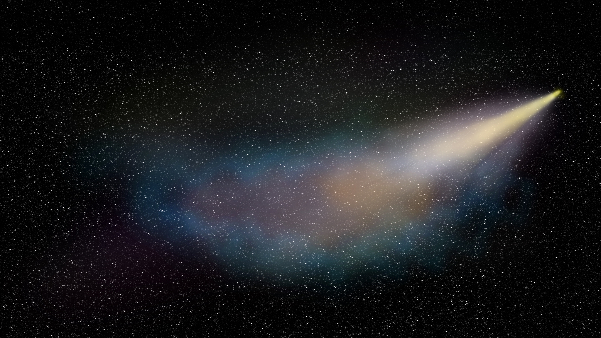 comet in the space