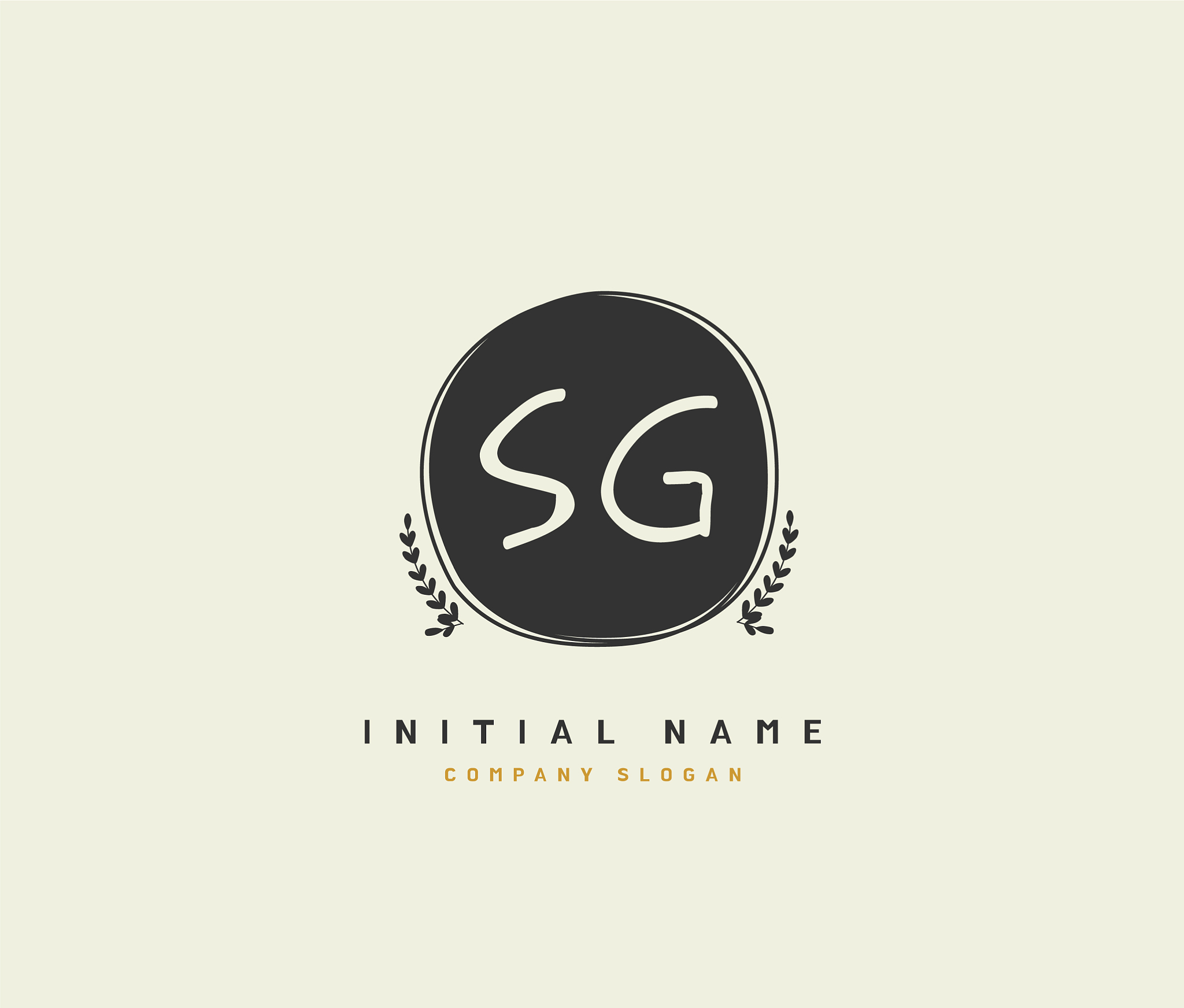 s g sg beauty initial logo handwriting logo of