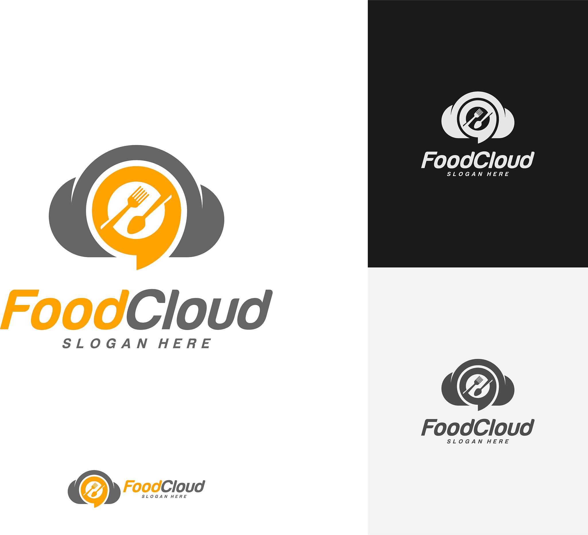 food cloud logo design food logo template