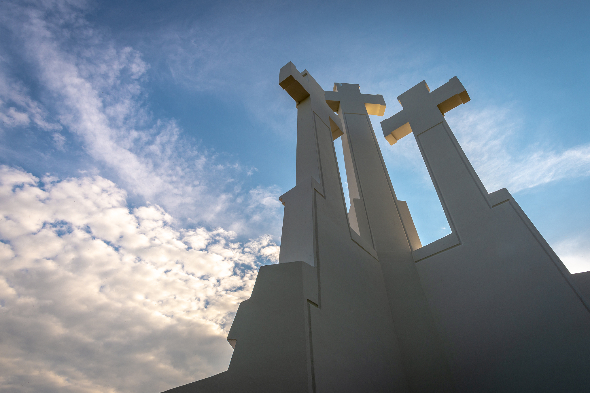 the three crosses monument, vilnius, lithuania