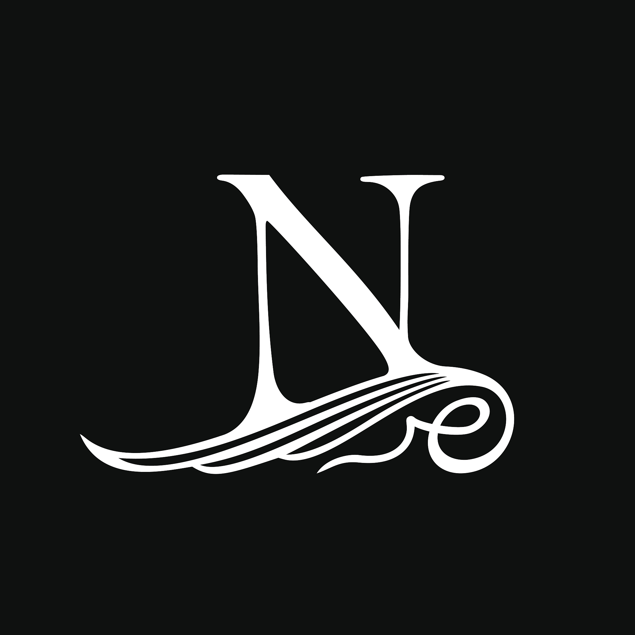 capital letter n for monograms, emblems and logos. beautiful fil