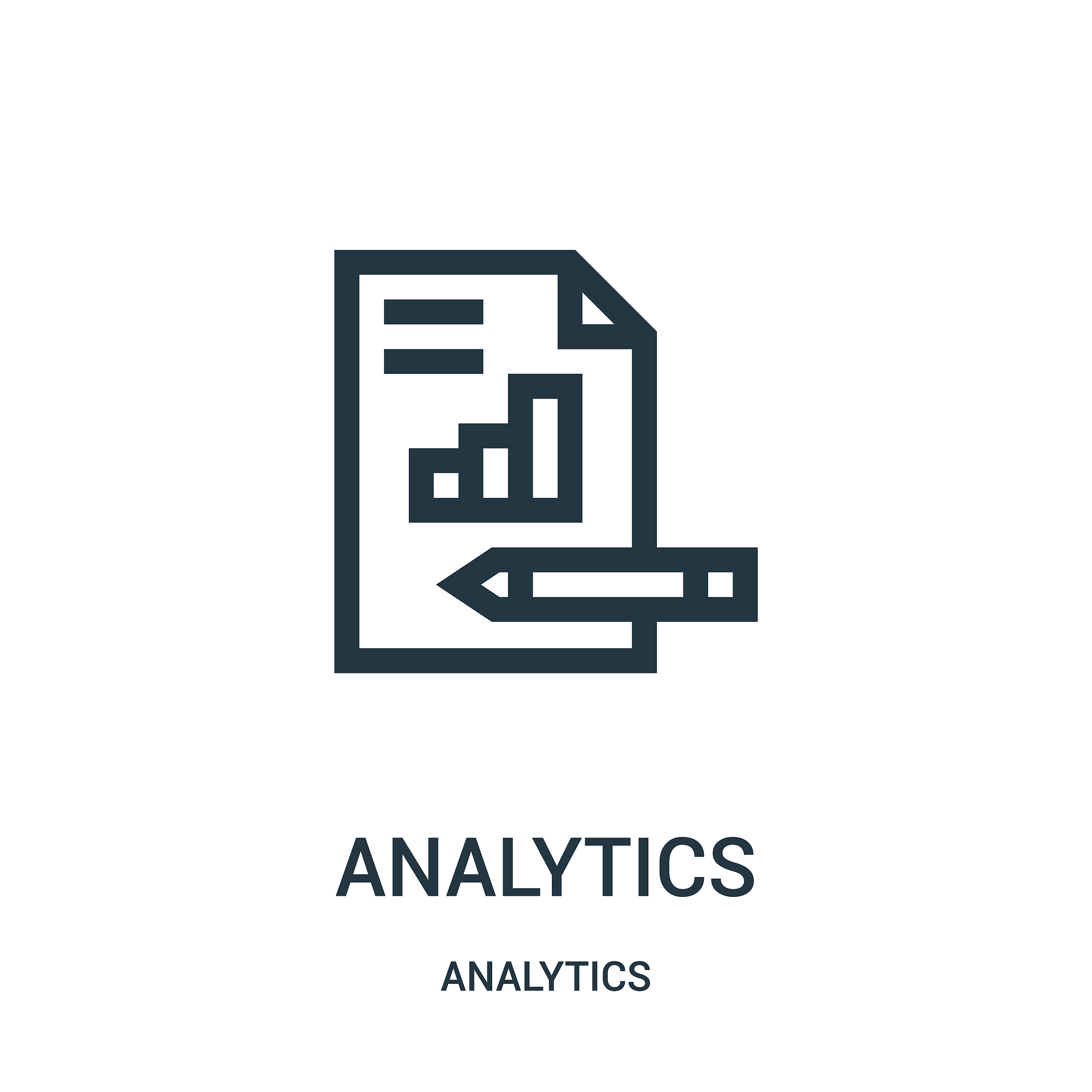 analytics icon vector from analytics collection. thin line analy
