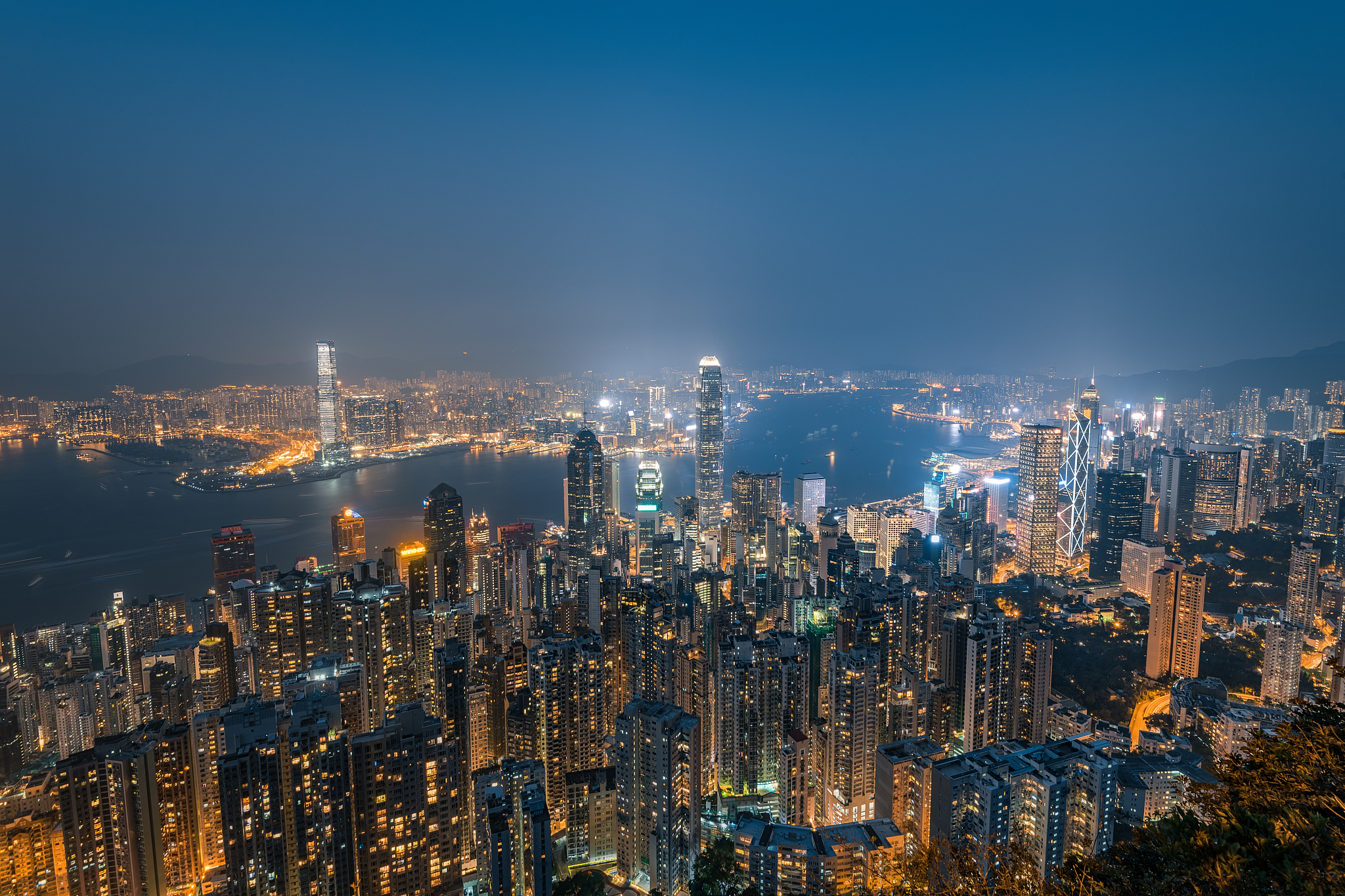 香港城市风光夜景