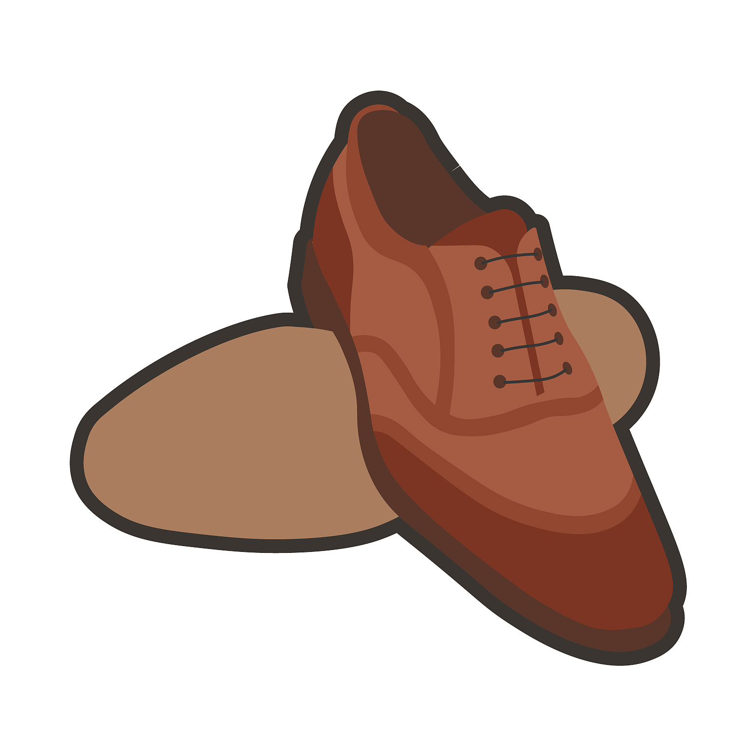 brown classic shoes