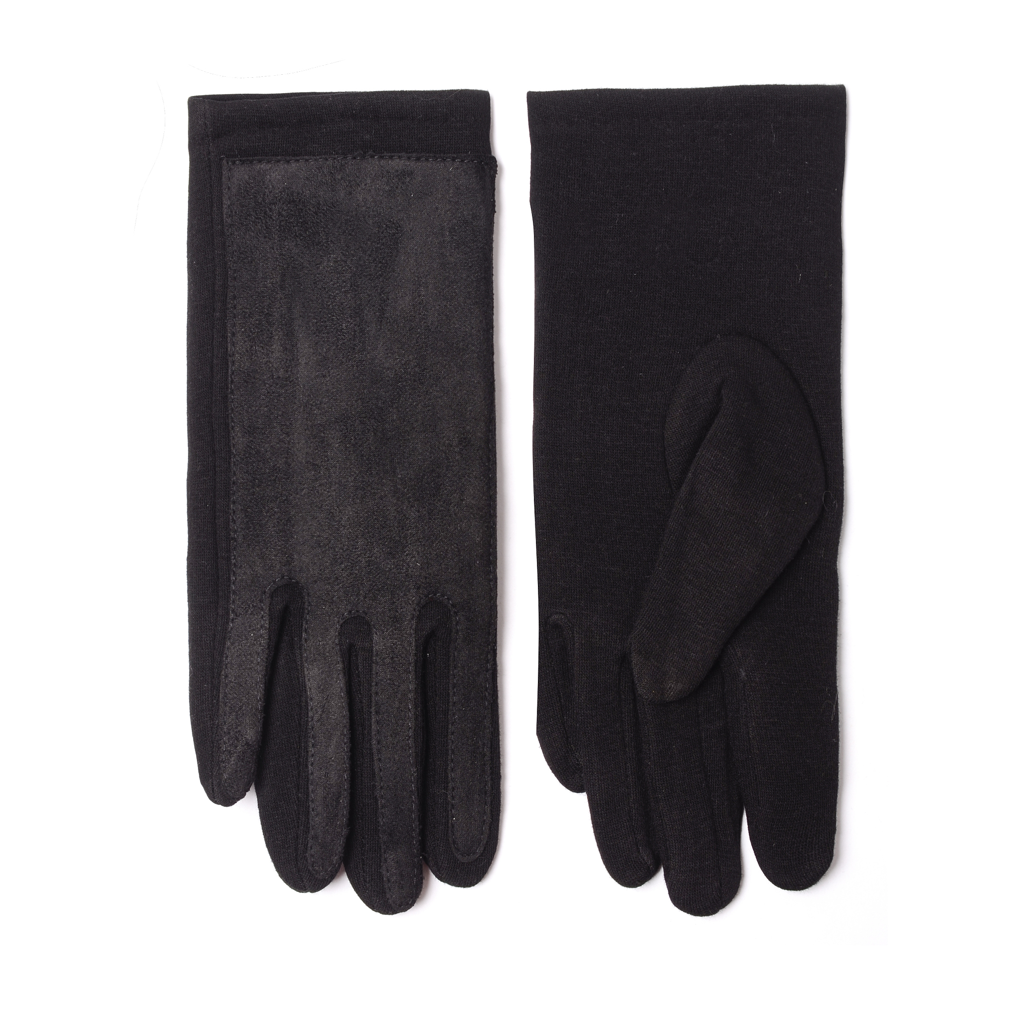 women's black gloves isolated on white