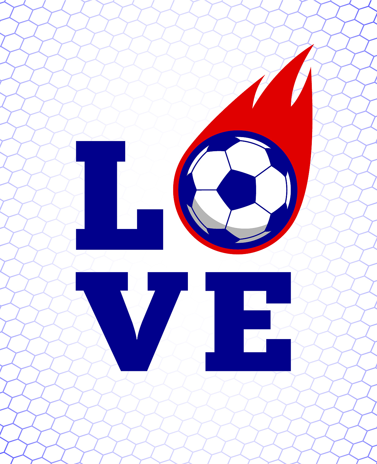 soccer football sport game fire ball design on