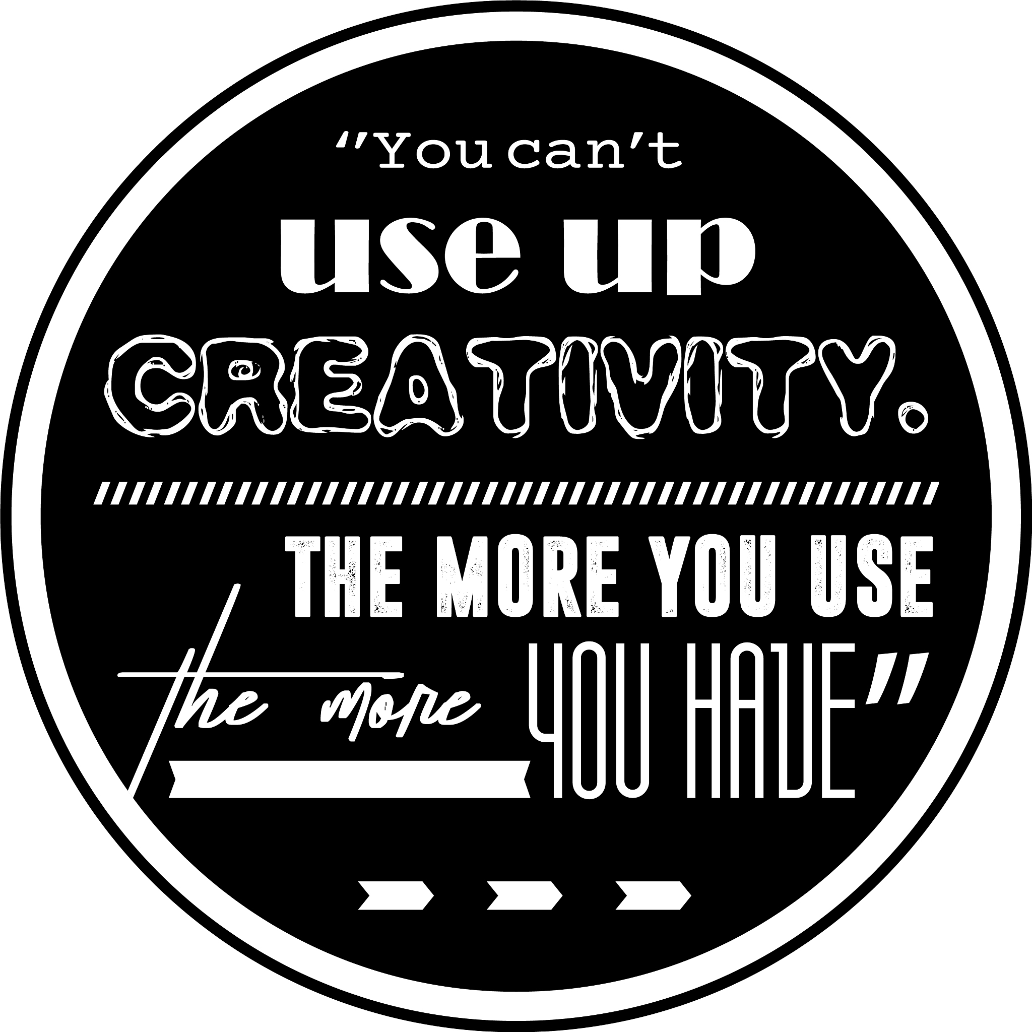 you cant use up creativity