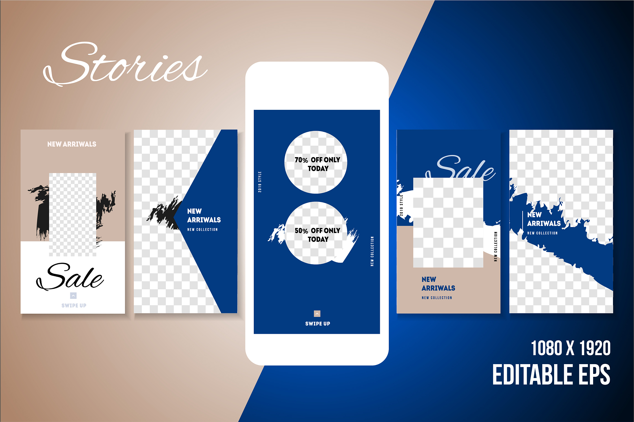 editable social media stories for phone