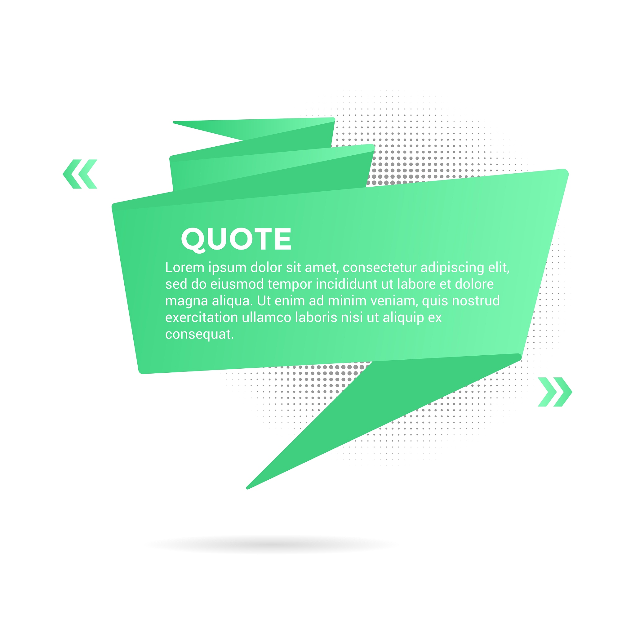 big ribbon with quote text space vector illustration isolated on
