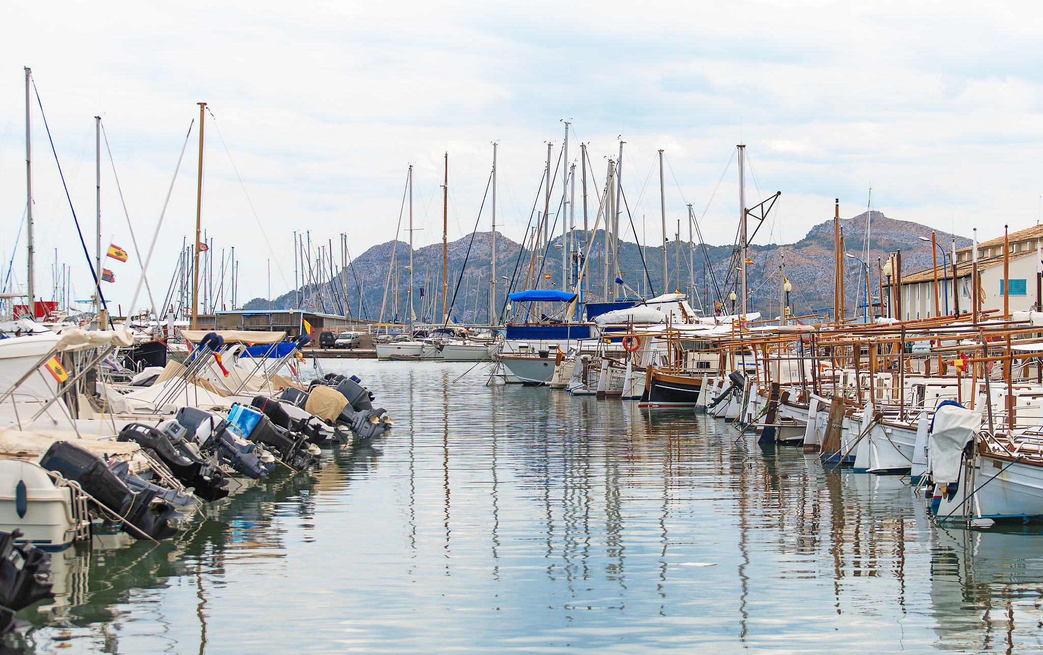many yachts and boats in the harbor.