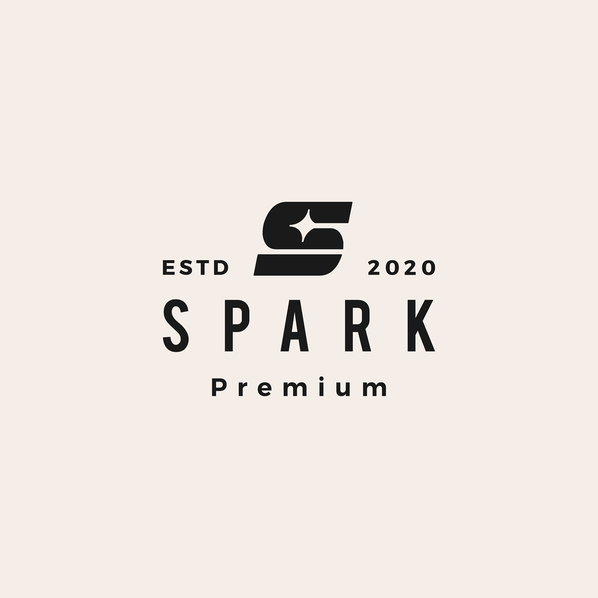 s letter spark hipster vintage logo icon