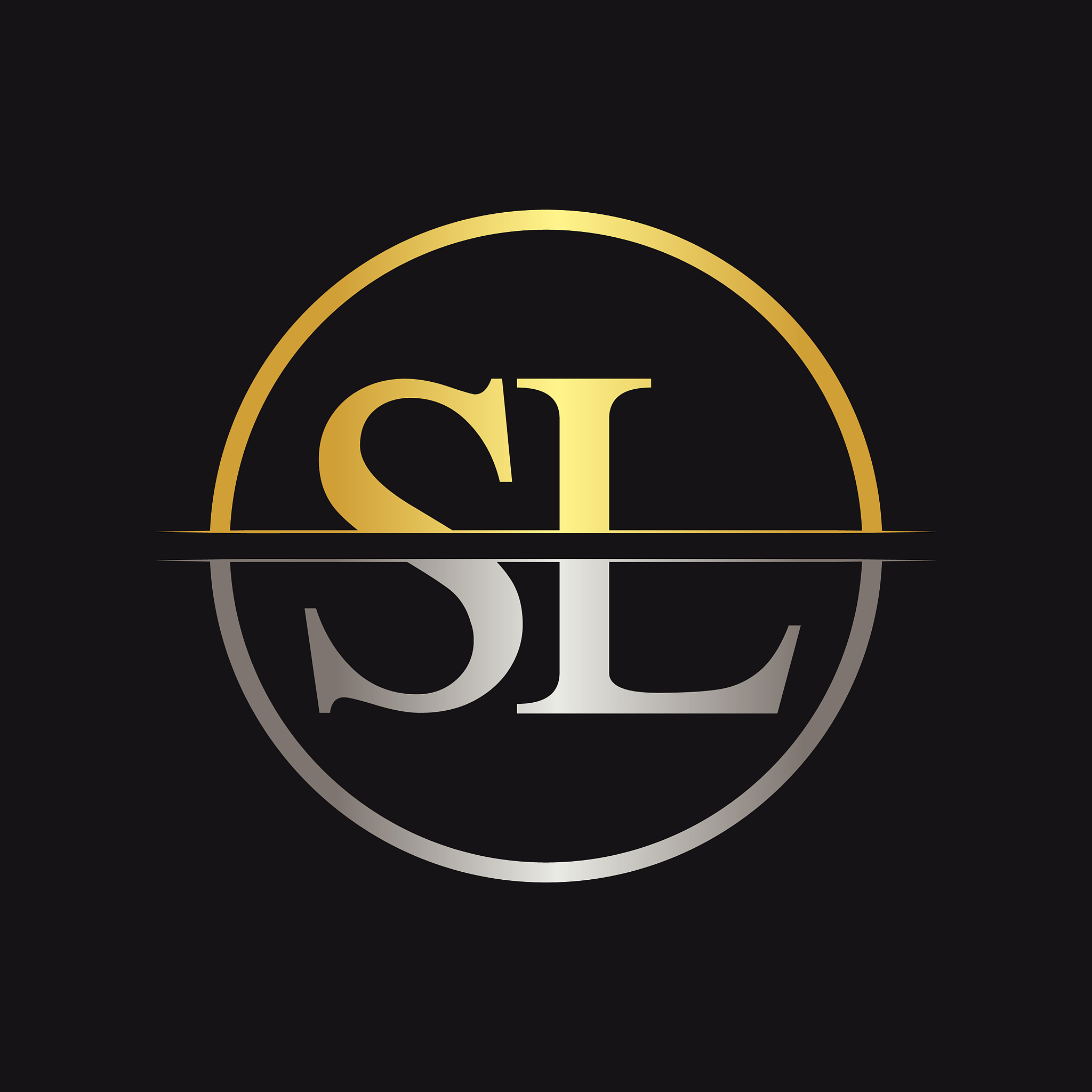 initial letter sl logo design template sl letter