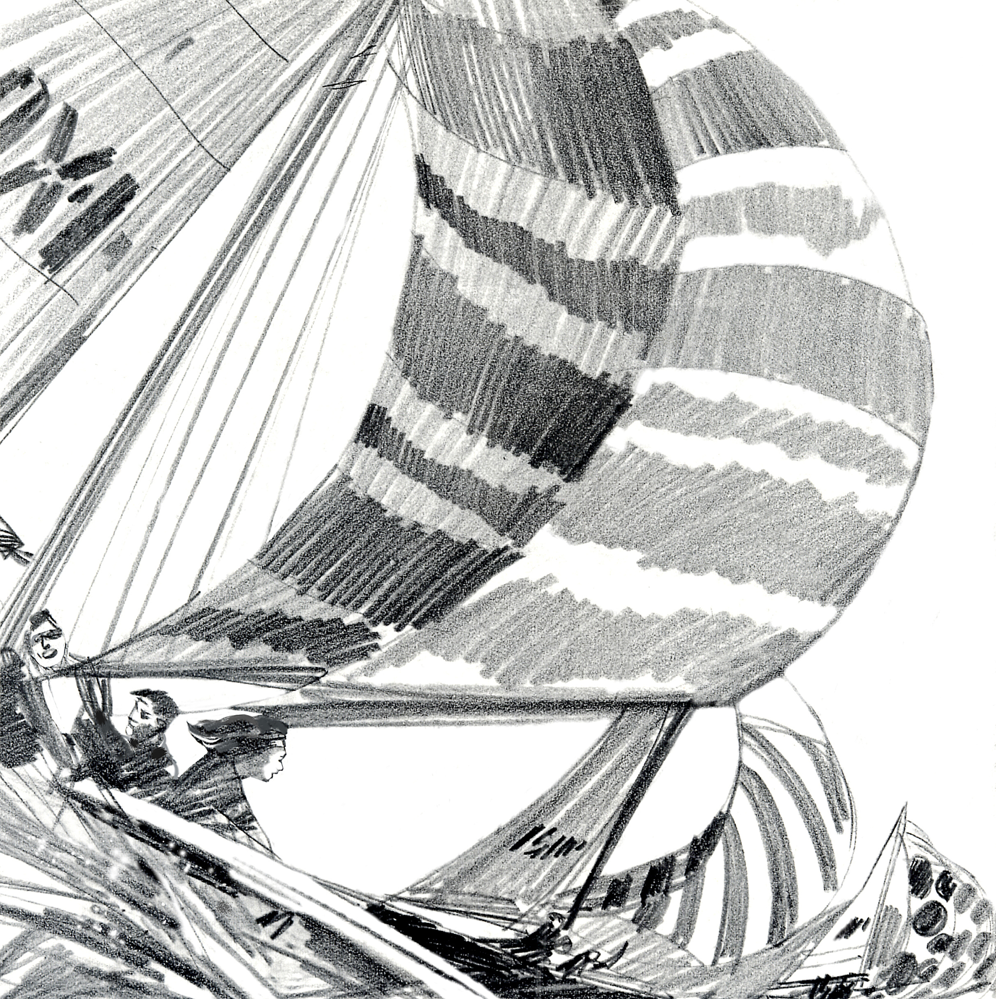 人物立绘黑白构成技巧：线条、灰度、空间与细节