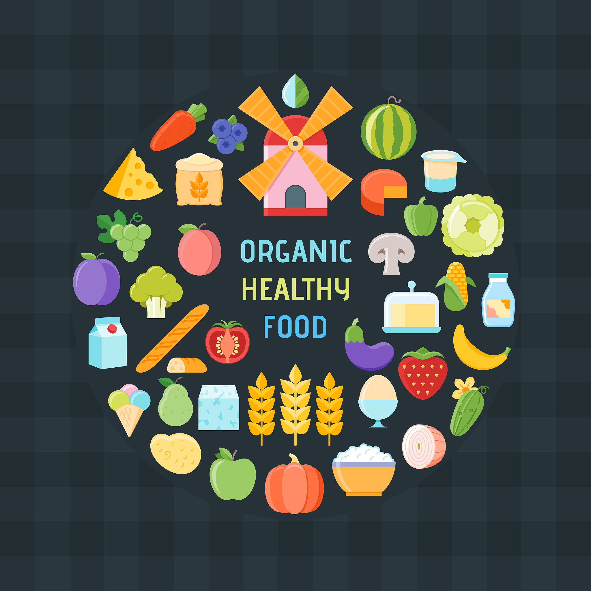 organic healthy food banner